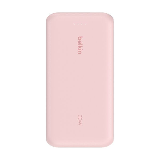 Power Bank BELKIN cavo integrato USB-C 30W 20000 mAh, Rosa