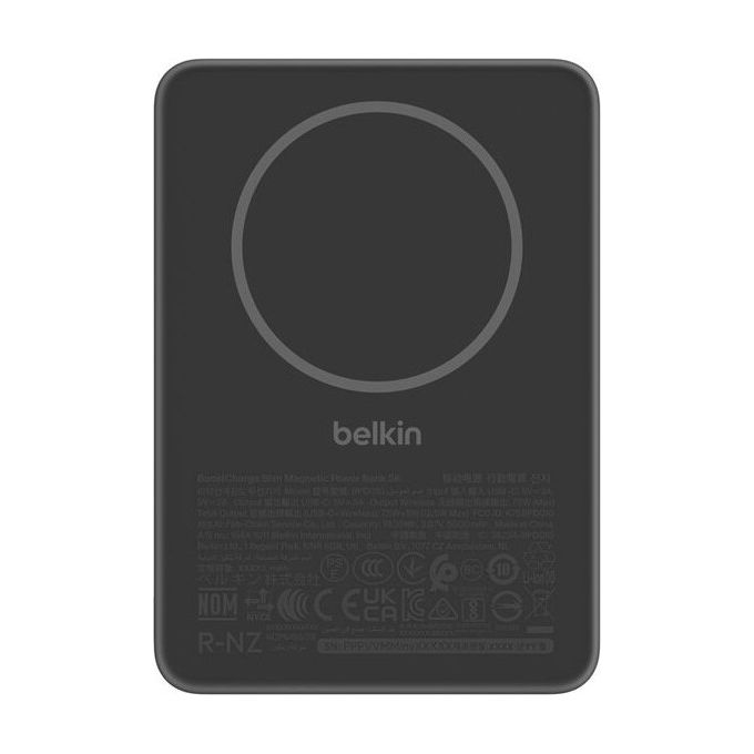 POWER BANK BELKIN POWERBANK MAGNETICO 5K 5.000 mAh, Nero