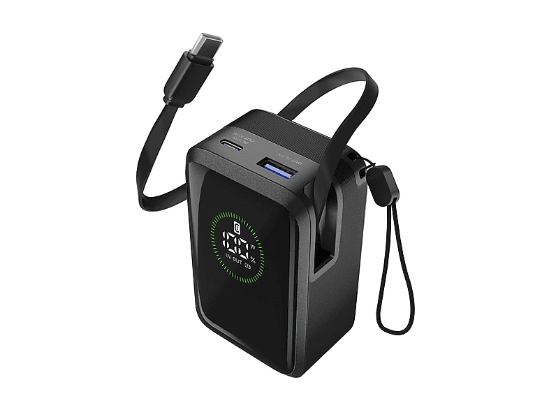 Power Bank CELLULARLINE Roller 10.000 mAh 45W 10000 mAh, Nero Power Bank CELLULARLINE Roller 10.000 mAh 45W 10000 mAh, Nero