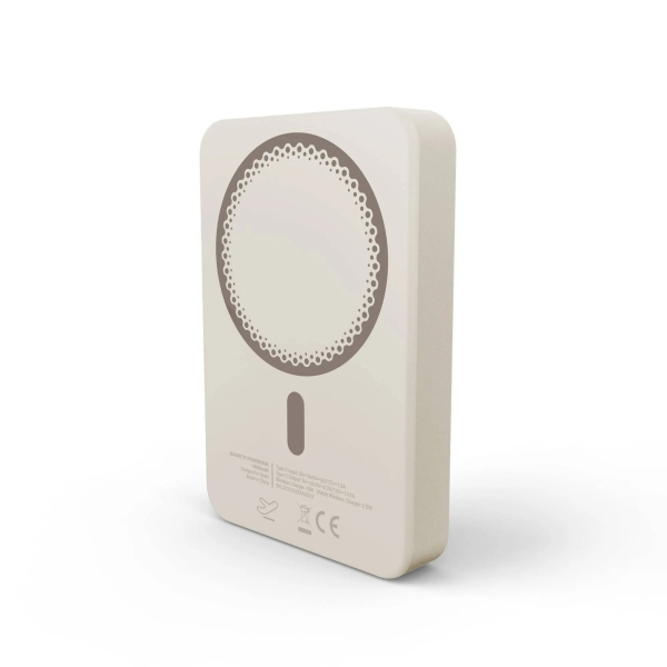 Power bank magnetico wireless Energy Systems da 10000 mAh - Ricarica wireless da 15 W ricarica cablata da 20 W - Ricarica intelligente e veloce - Ricarica simultanea - Sensore NTC - USB-C - Colore crema Power bank magnetico wireless Energy Systems da 10000 mAh - Ricarica wireless da 15 W ricarica cablata da 20 W - Ricarica intelligente e veloce - Ricarica simultanea - Sensore NTC - USB-C - Colore crema