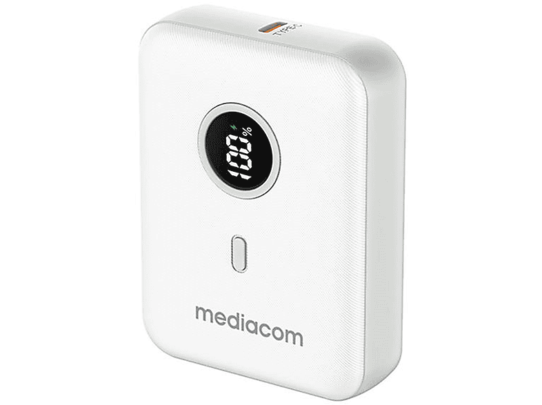 POWER BANK MEDIACOM MD-P302 da 22.5W, Bianco
