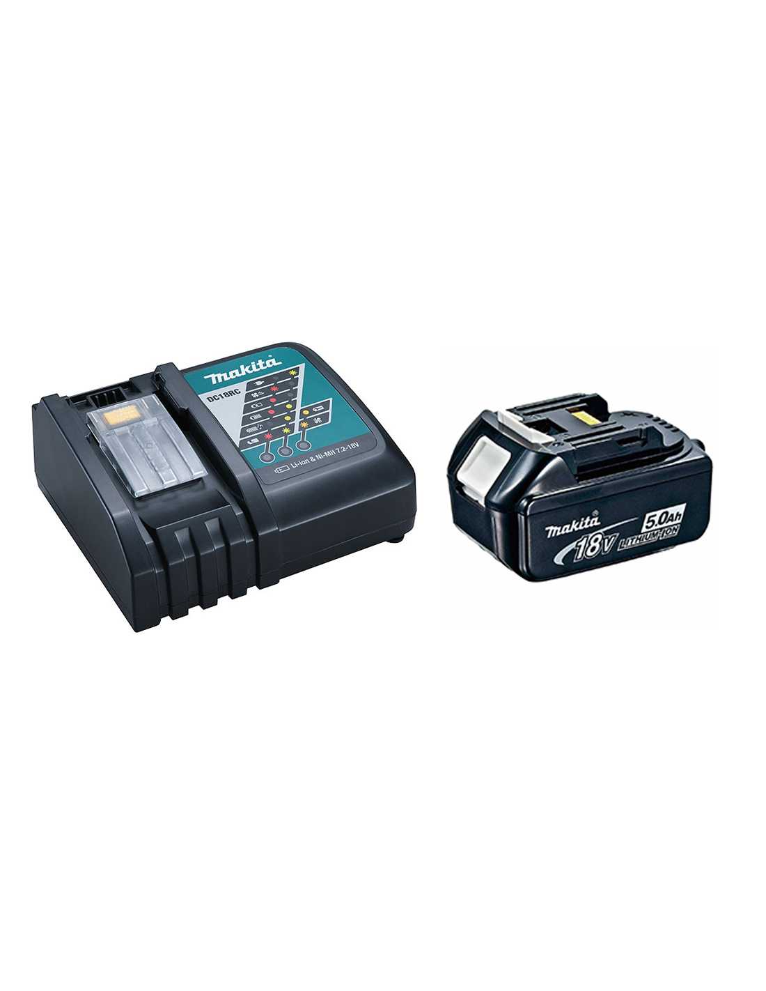 Power Set Makita 1 X 18v 5,0 Ah + Dc18rc)