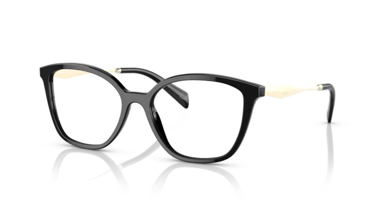 Prada Donna Prada PR 02ZV 1AB1O1 Montature da vista Acetato Nero Farfalla Normale