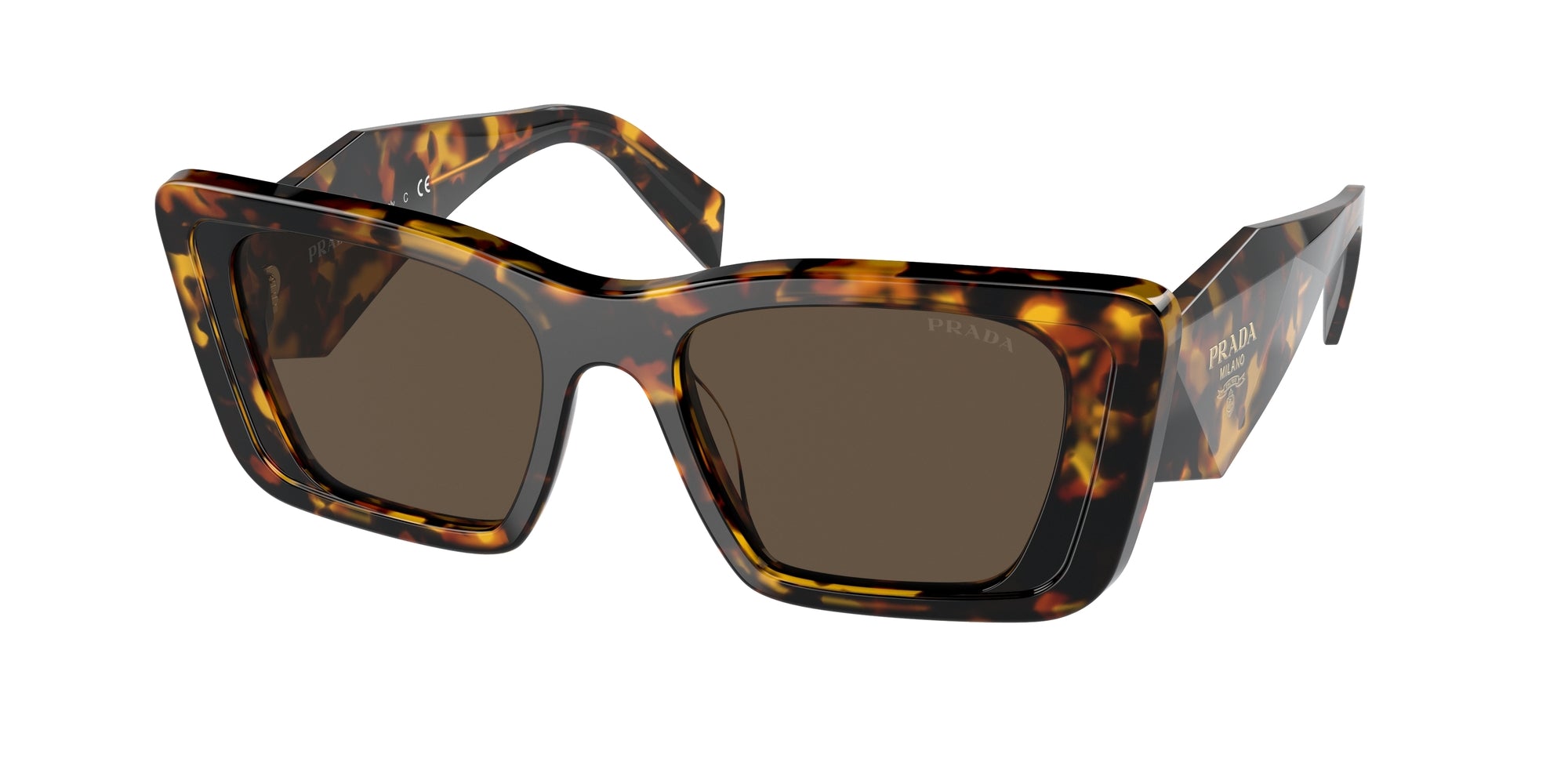 Prada Donna Prada PR 08YS 01V8C1 Occhiali da sole Acetato Tartaruga Marrone Farfalla Normale