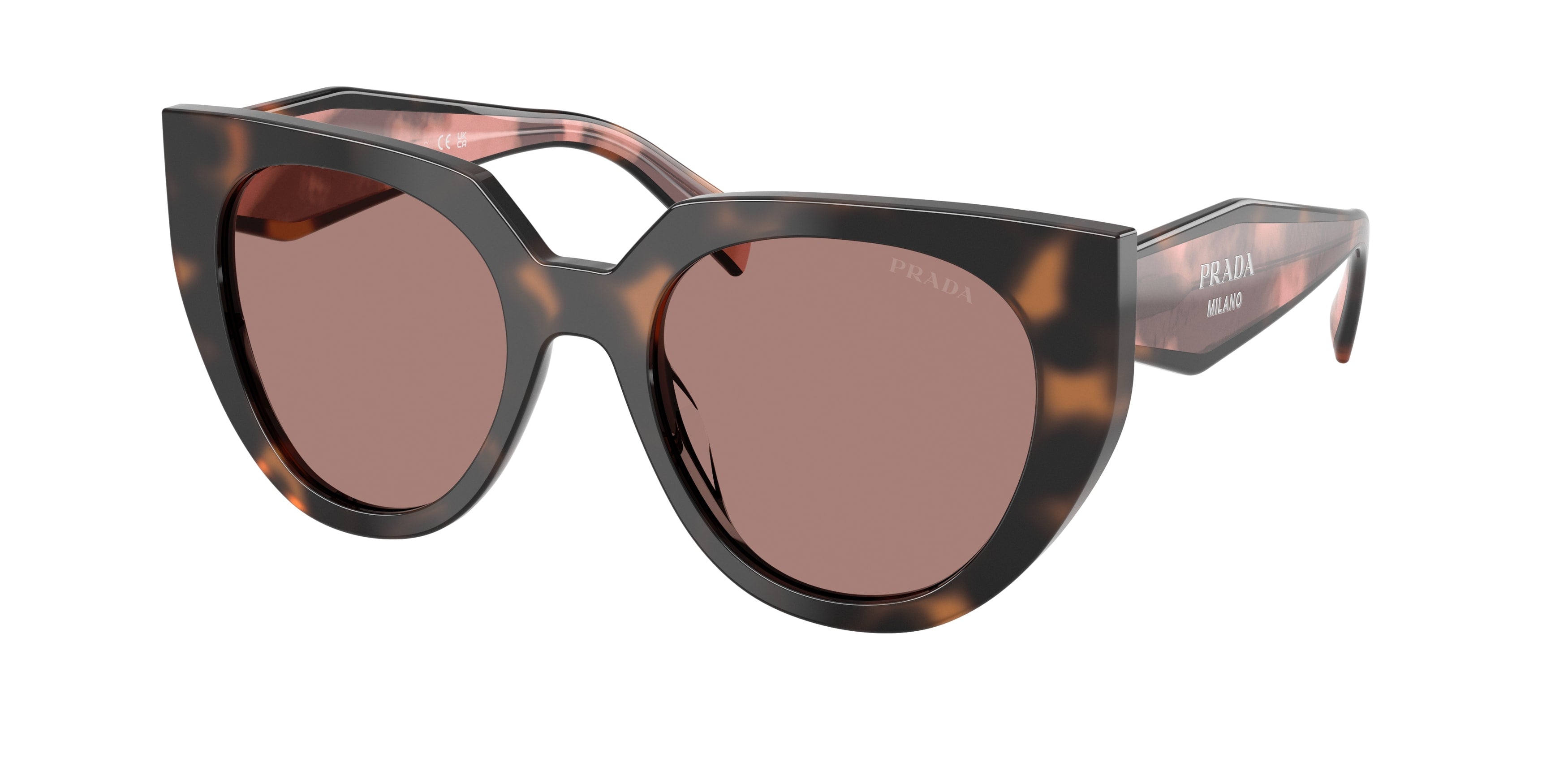 Prada Donna Prada PR 14WS 23A60B Occhiali da sole Acetato Tartaruga Marrone Cat Eye Normale