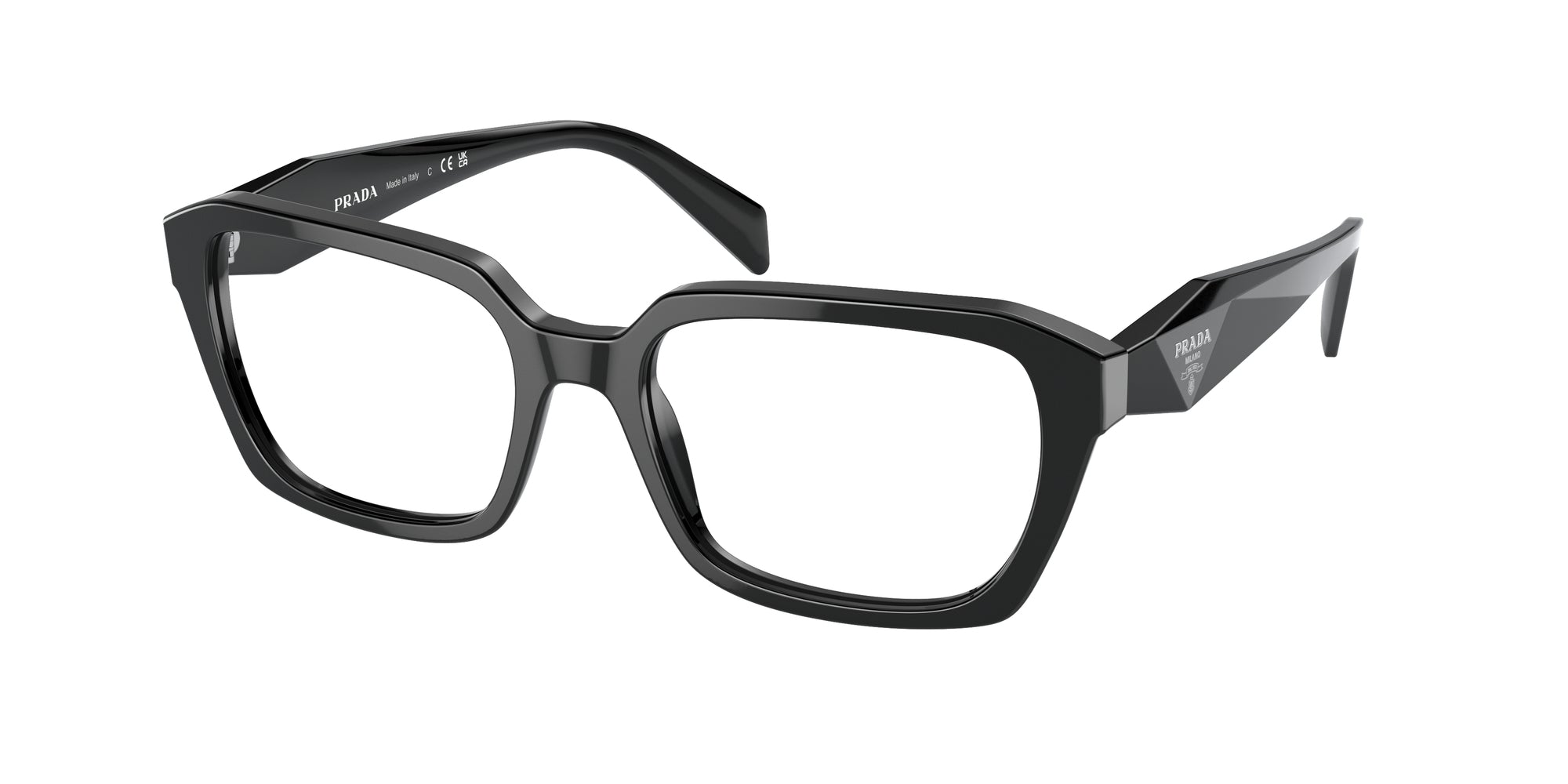 Prada Donna Prada PR 14ZV 1AB1O1 Montature da vista Acetato Nero Geometrica Normale Prada Donna Prada PR 14ZV 1AB1O1 Montature da vista Acetato Nero Geometrica Normale