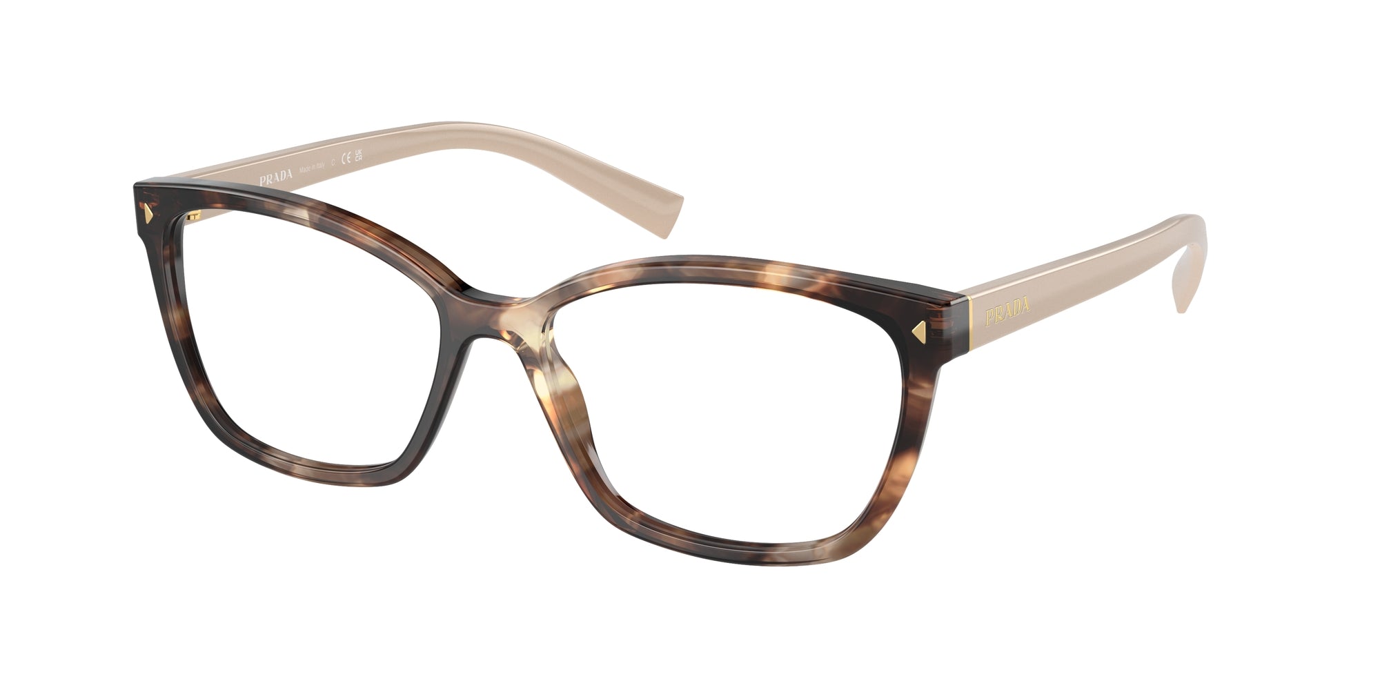 Prada Donna Prada PR 15ZV 07R1O1 Montature da vista Acetato Marrone Squadrata Normale Prada Donna Prada PR 15ZV 07R1O1 Montature da vista Acetato Marrone Squadrata Normale