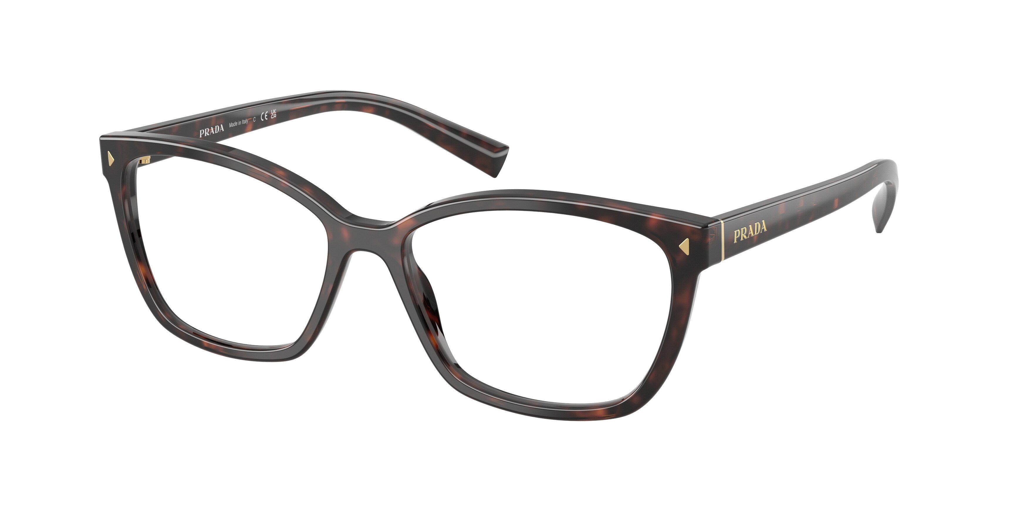 Prada Donna Prada PR 15ZV 17N1O1 Montature da vista Acetato Tartaruga Squadrata Normale