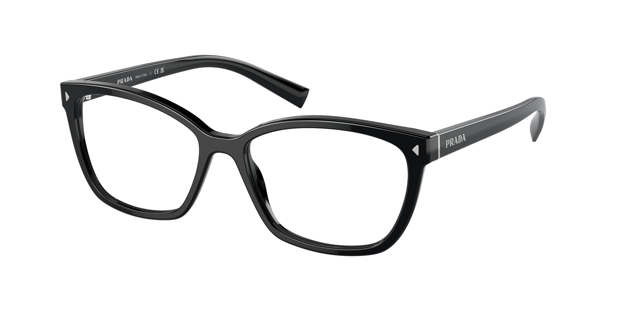 Prada Donna Prada PR 15ZV 1AB1O1 Montature da vista Acetato Nero Squadrata Normale Prada Donna Prada PR 15ZV 1AB1O1 Montature da vista Acetato Nero Squadrata Normale