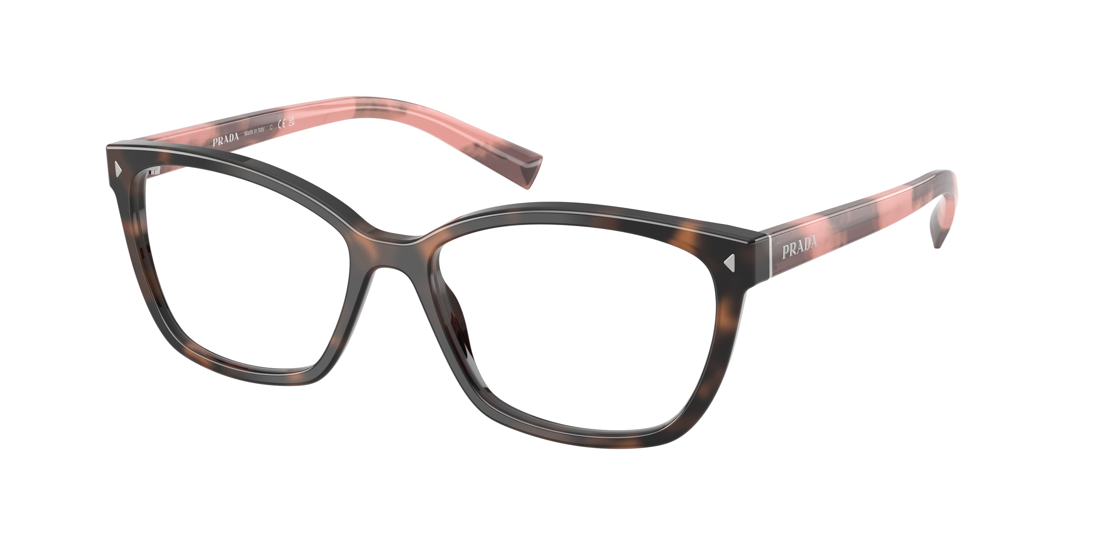 Prada Donna Prada PR 15ZV 23A1O1 Montature da vista Acetato Tartaruga Squadrata Normale Prada Donna Prada PR 15ZV 23A1O1 Montature da vista Acetato Tartaruga Squadrata Normale