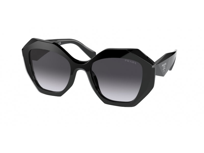 Prada Donna Prada PR 16WS 1AB5D1 Occhiali da sole Acetato Nero Grigio Geometrica Normale Sfumato