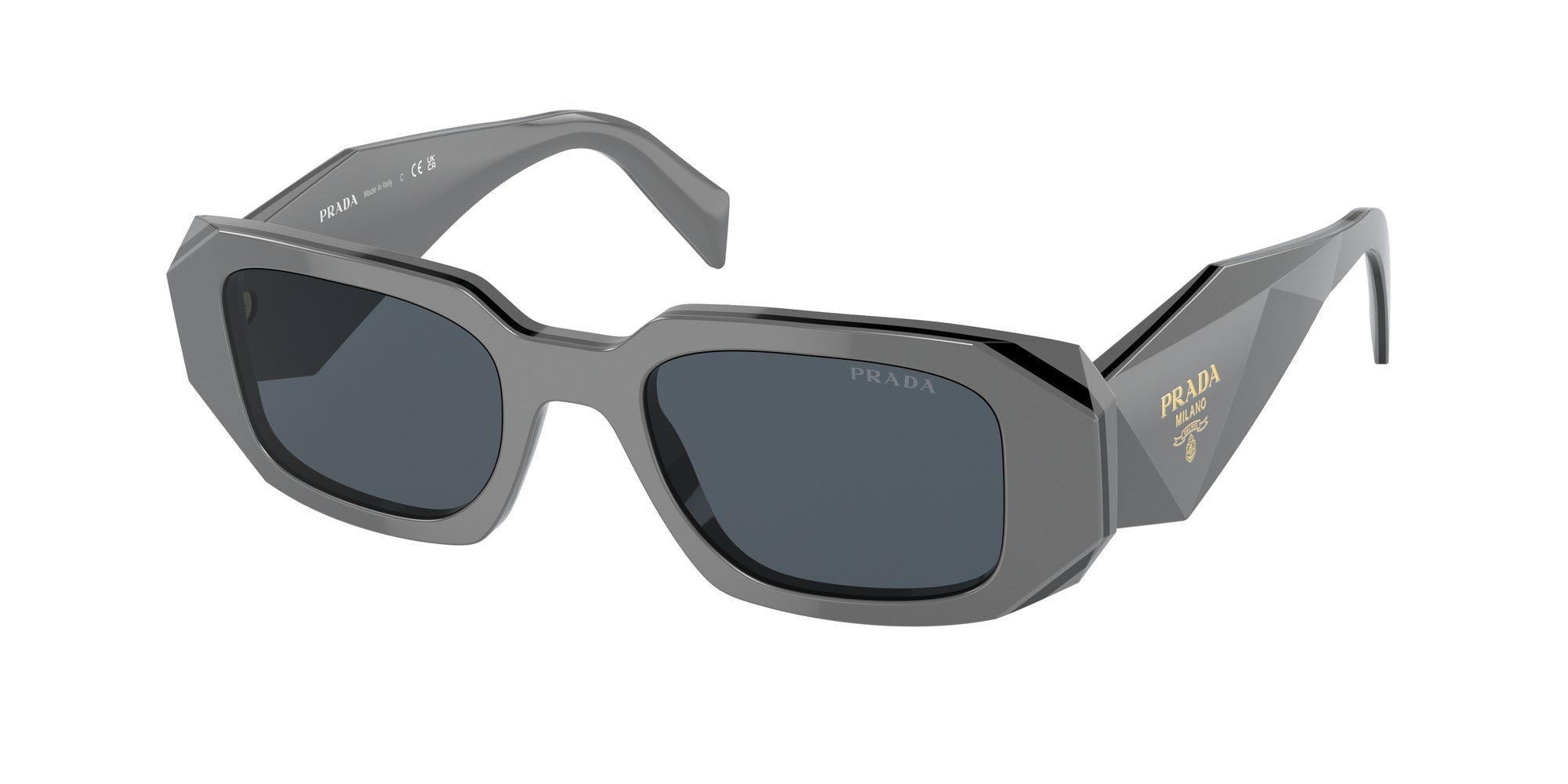 Prada Donna Prada PR 17WS 11N09T Occhiali da sole Acetato Nero Grigio Squadrata Normale