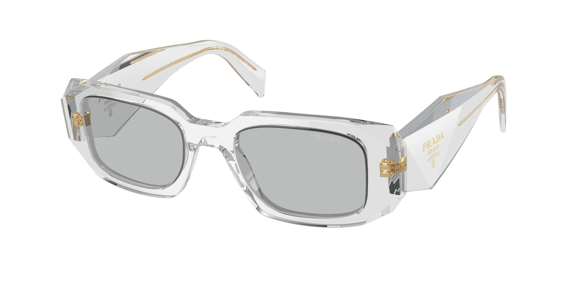 Prada Donna Prada PR 17WS 12R30B Occhiali da sole Acetato Grigio Grigio Squadrata Normale Prada Donna Prada PR 17WS 12R30B Occhiali da sole Acetato Grigio Grigio Squadrata Normale