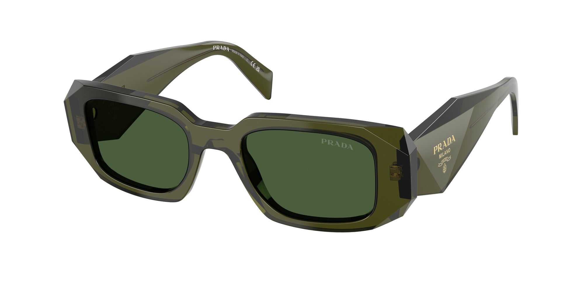 Prada Donna Prada PR 17WS 19Z1I0 Occhiali da sole Acetato Verde Verde Squadrata Normale Prada Donna Prada PR 17WS 19Z1I0 Occhiali da sole Acetato Verde Verde Squadrata Normale