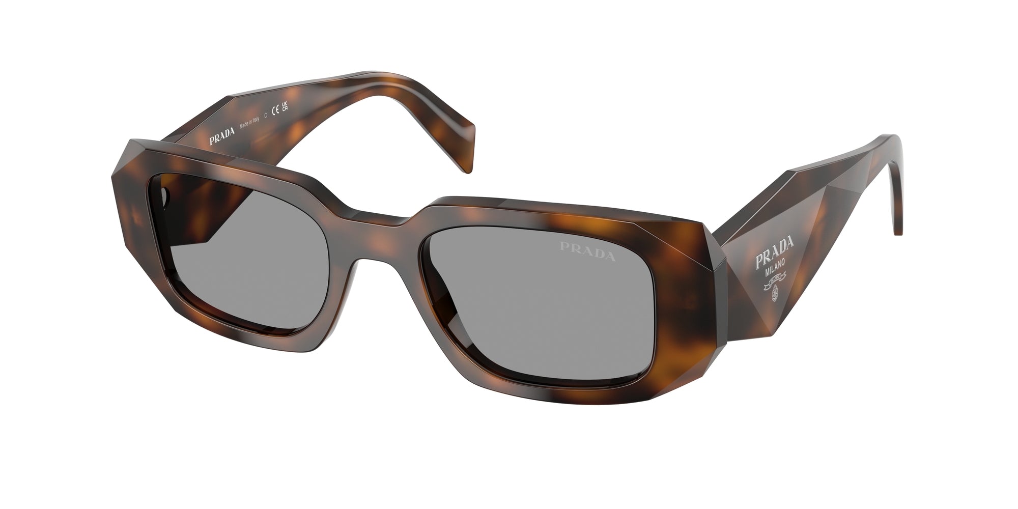 Prada Donna Prada PR 17WS 20D50Q Occhiali da sole Acetato Havana Grigio Squadrata Normale Prada Donna Prada PR 17WS 20D50Q Occhiali da sole Acetato Havana Grigio Squadrata Normale