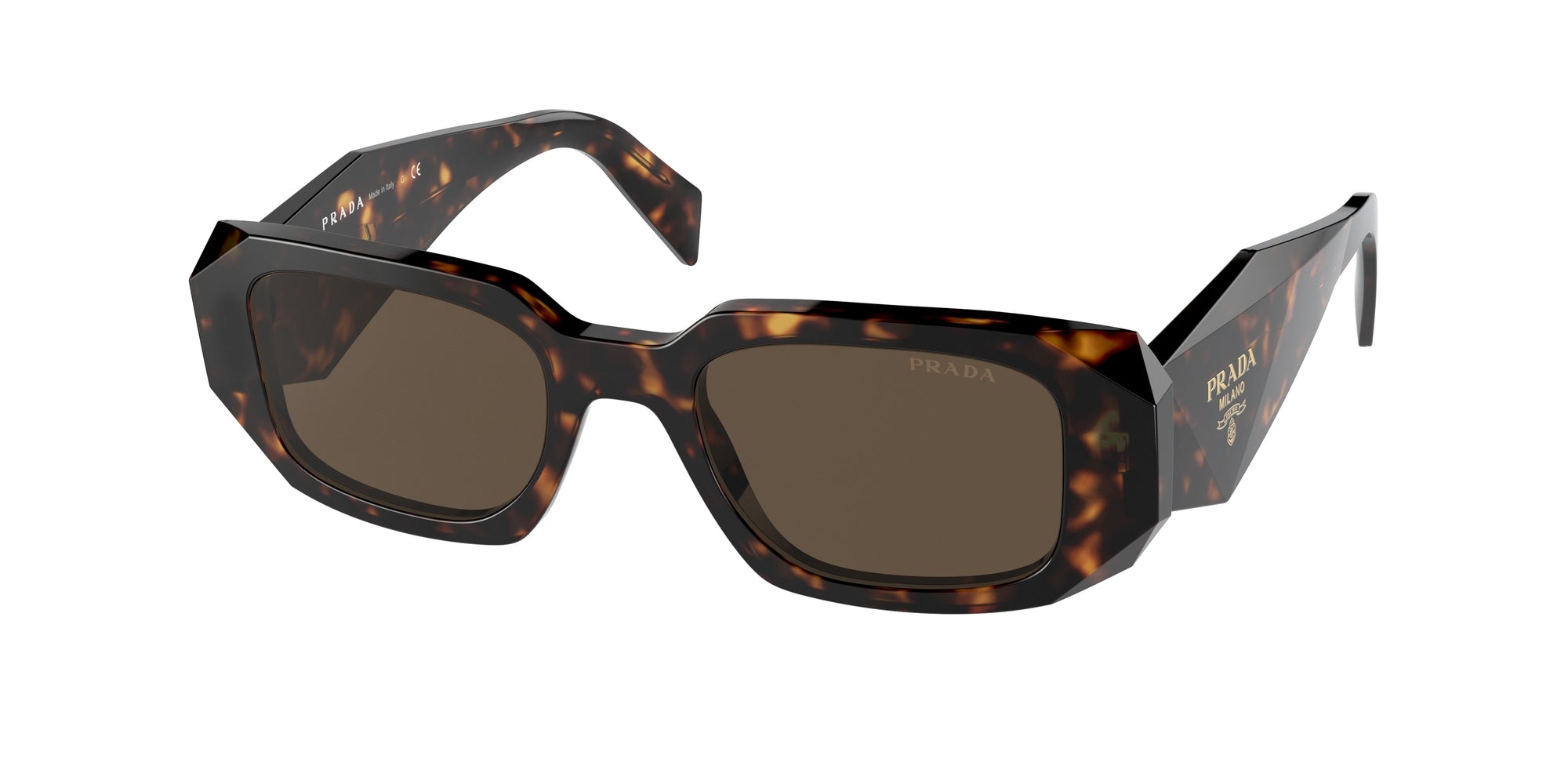 Prada Donna Prada PR 17WS 2AU8C1 Occhiali da sole Acetato Tartaruga Marrone Squadrata Normale