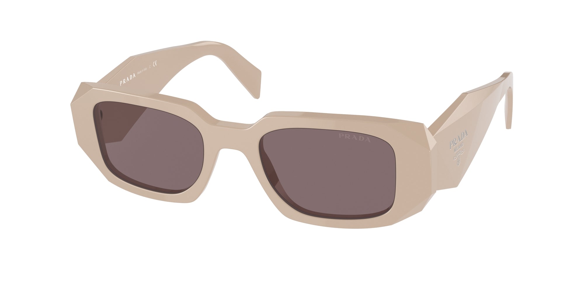 Prada Donna Prada PR 17WS VYJ6X1 Occhiali da sole Acetato Rosa Marrone Squadrata Normale Prada Donna Prada PR 17WS VYJ6X1 Occhiali da sole Acetato Rosa Marrone Squadrata Normale