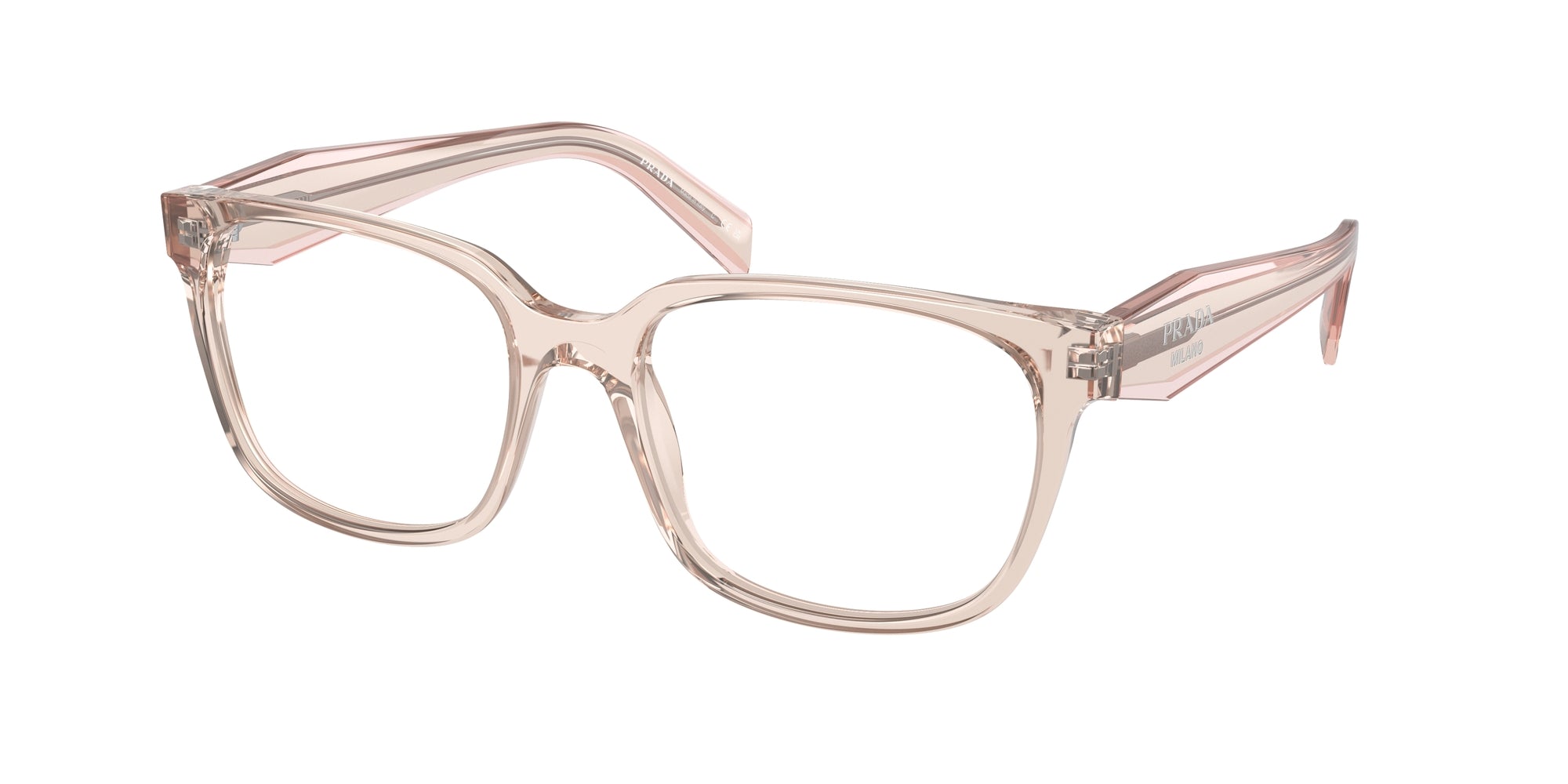 Prada Donna Prada PR 17ZV 15J1O1 Montature da vista Acetato Rosa Squadrata Normale
