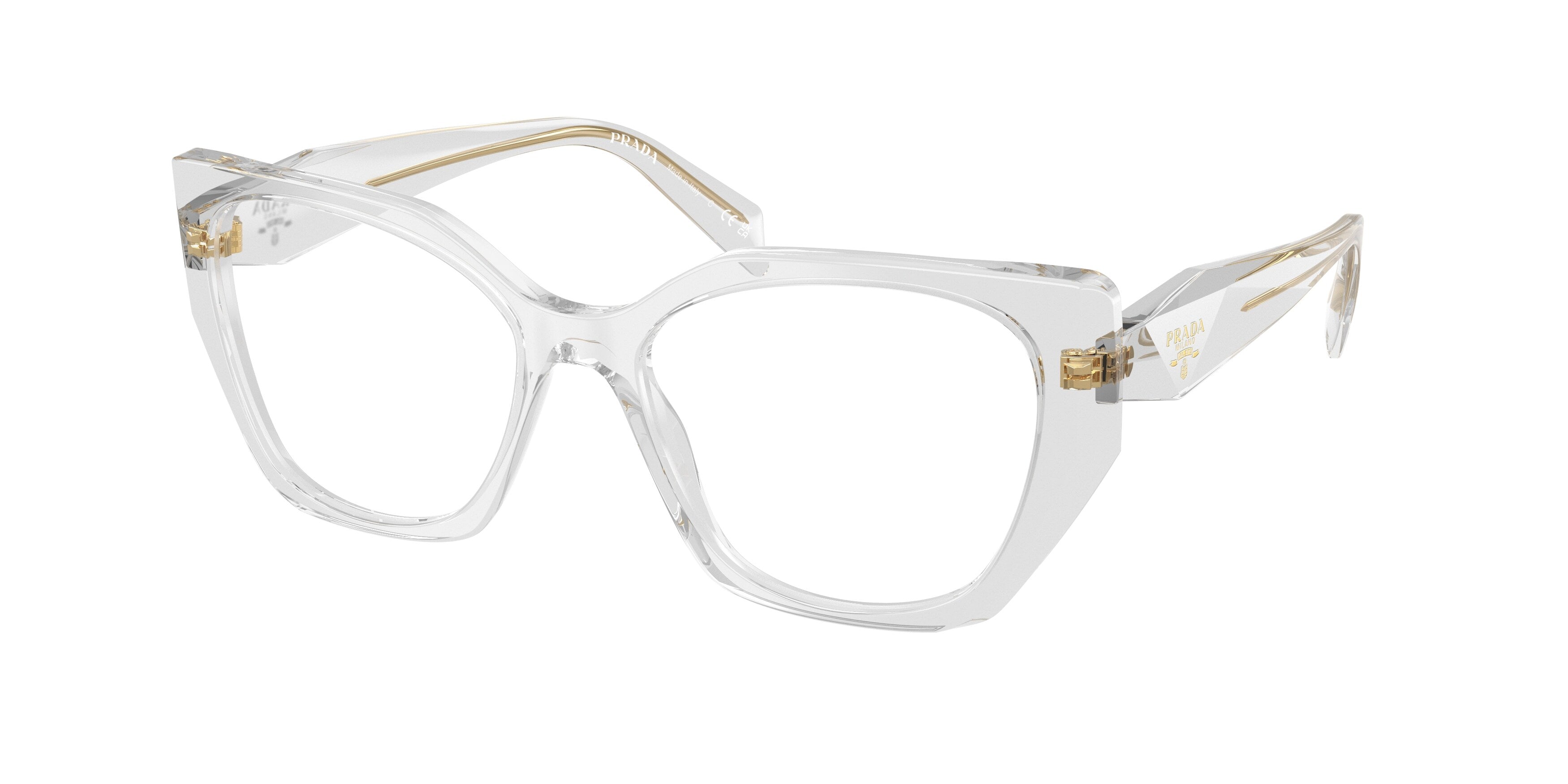 Prada Donna Prada PR 18WV 12R1O1 Montature da vista Acetato Grigio Geometrica Normale