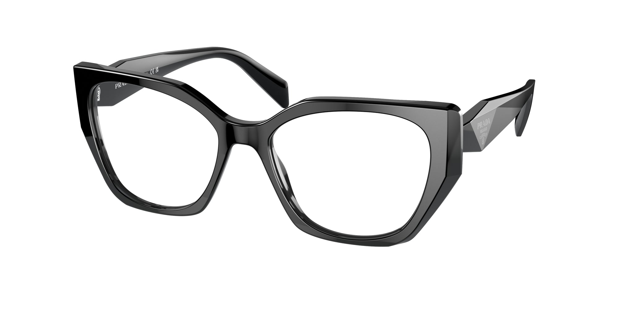 Prada Donna Prada PR 18WV 1AB1O1 Montature da vista Acetato Nero Geometrica Normale Prada Donna Prada PR 18WV 1AB1O1 Montature da vista Acetato Nero Geometrica Normale