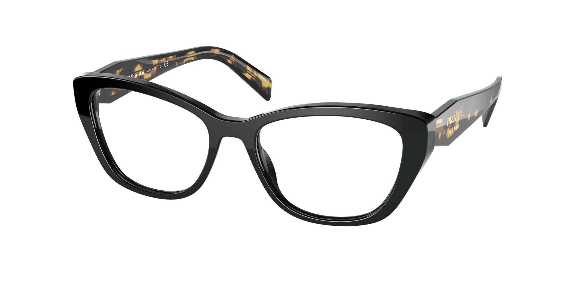 Prada Donna Prada PR 19WV 1AB1O1 Montature da vista Plastica Nero Cat Eye Prada Donna Prada PR 19WV 1AB1O1 Montature da vista Plastica Nero Cat Eye