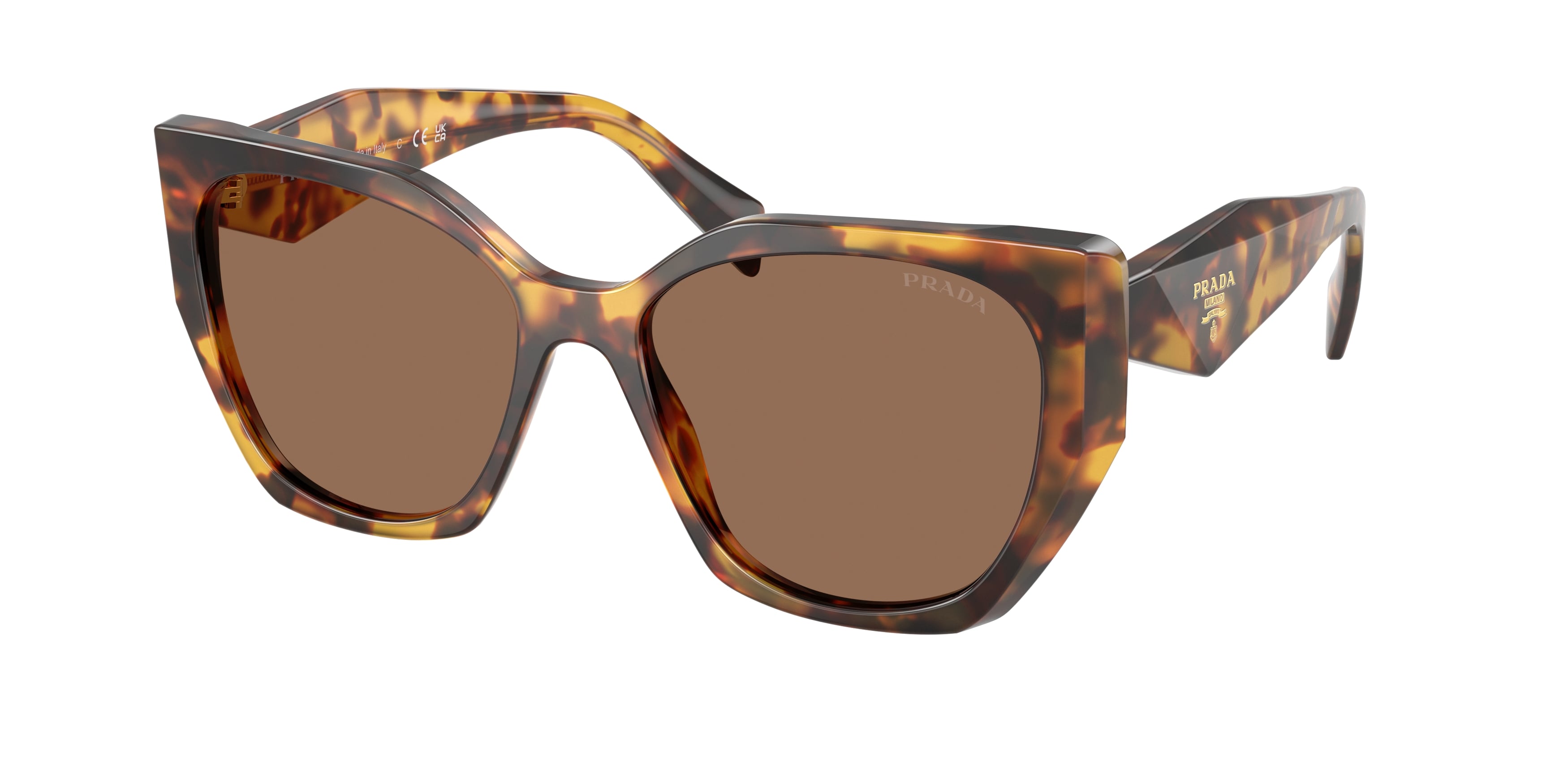Prada Donna Prada PR 19ZS 14L06B Occhiali da sole Acetato Tartaruga Marrone Pillow Normale