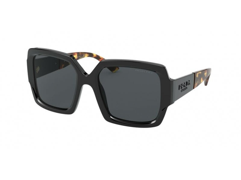 Prada Donna Prada PR 21XS 1AB5Z1 Occhiali da sole Plastica Nero Grigio Squadrata Polarizzata