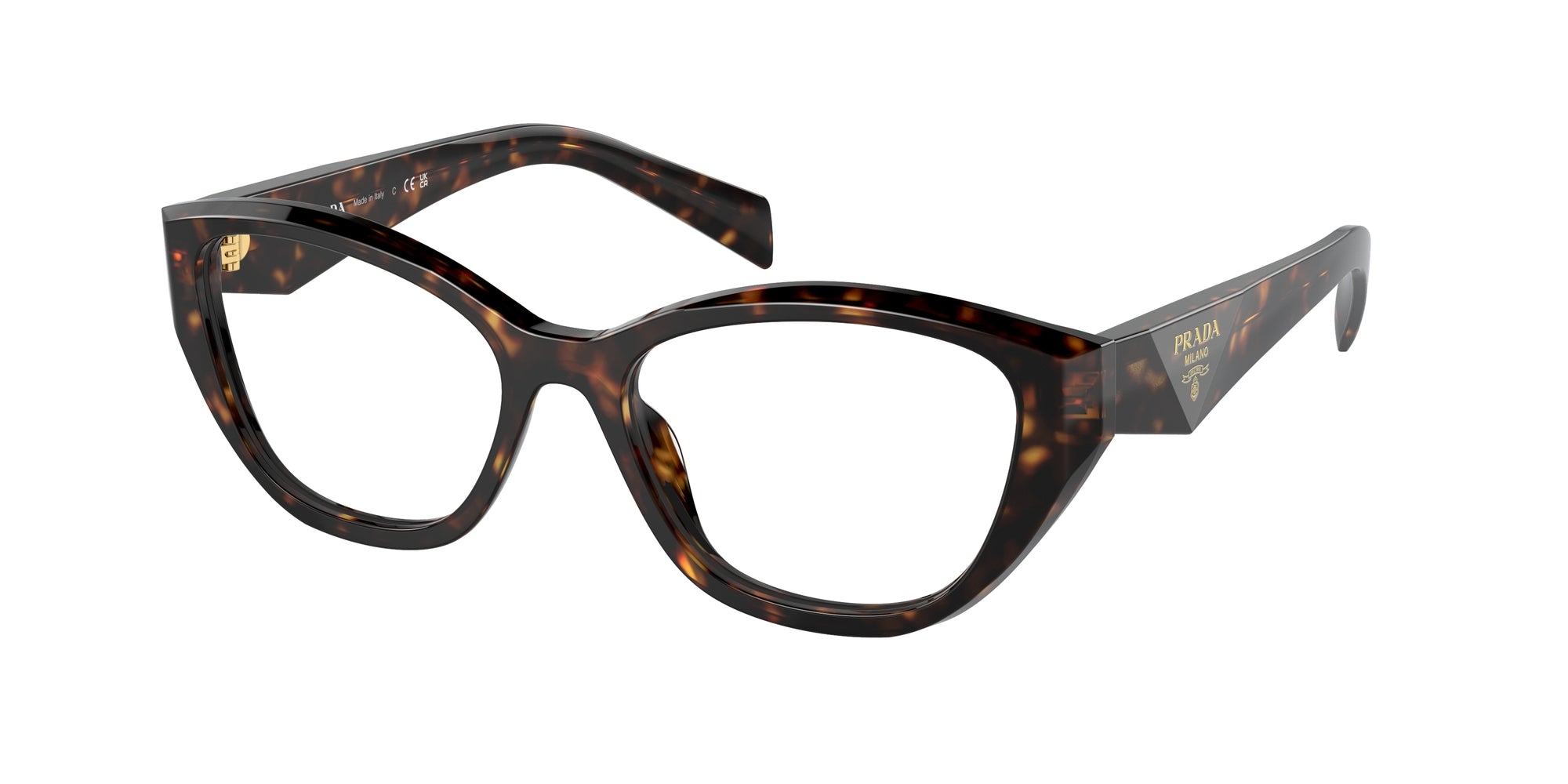 Prada Donna Prada PR 21ZV 19J1O1 Montature da vista Acetato Tartaruga Geometrica Normale