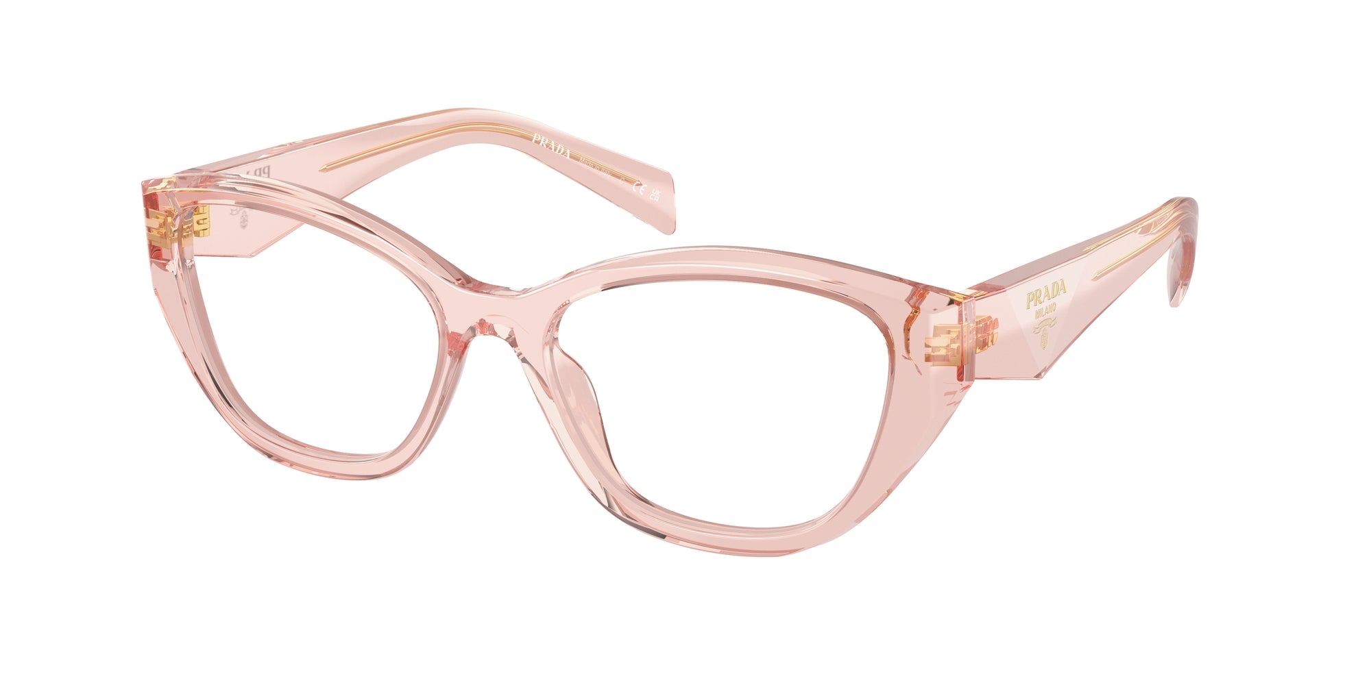 Prada Donna Prada PR 21ZV 19Q1O1 Montature da vista Acetato Rosa Geometrica Normale