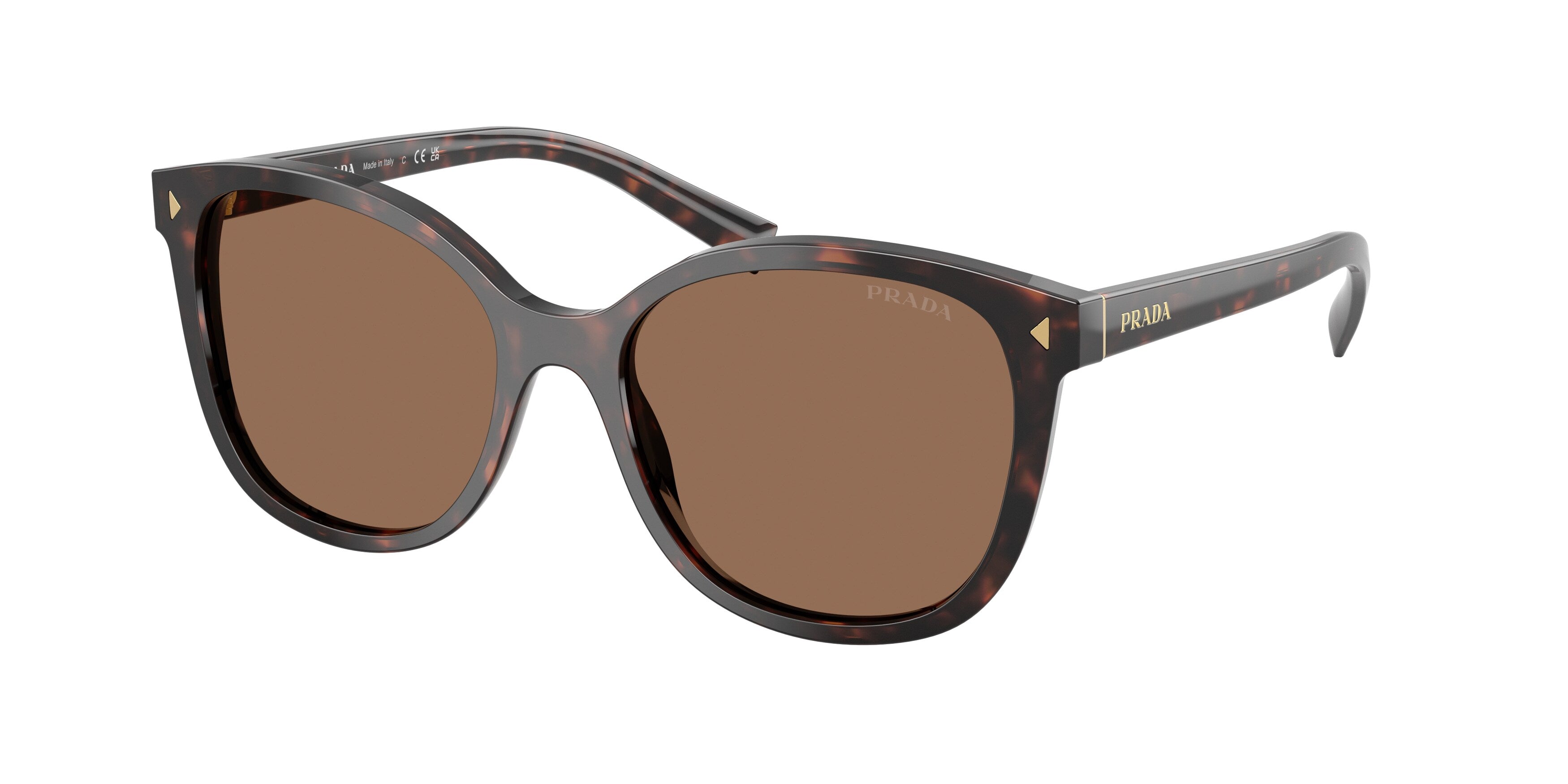 Prada Donna Prada PR 22ZS 17N06B Occhiali da sole Acetato Tartaruga Marrone Squadrata Normale