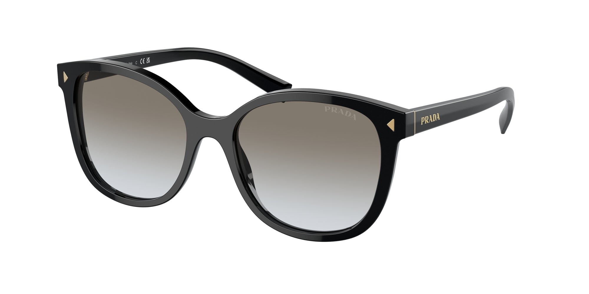 Prada Donna Prada PR 22ZS 1AB0A7 Occhiali da sole Acetato Nero Grigio Squadrata Normale Sfumato Prada Donna Prada PR 22ZS 1AB0A7 Occhiali da sole Acetato Nero Grigio Squadrata Normale Sfumato
