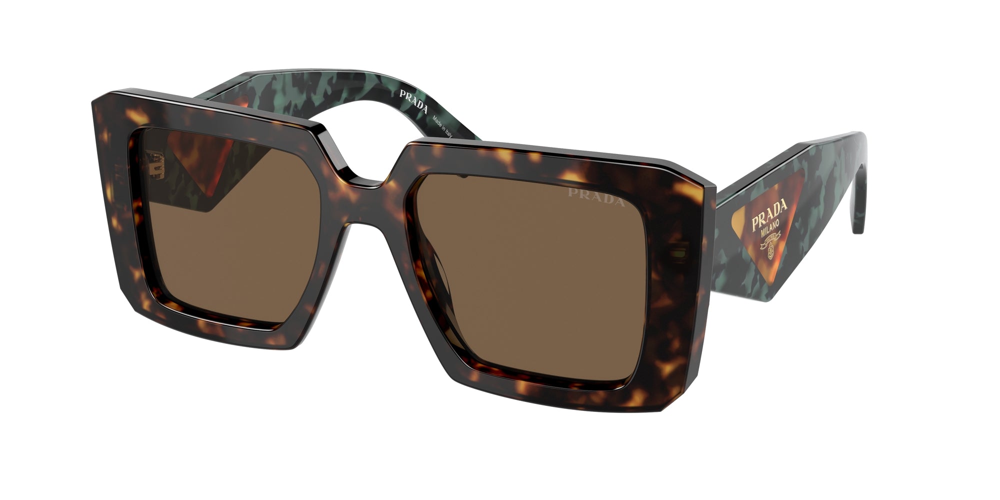 Prada Donna Prada PR 23YS 2AU06B Occhiali da sole Acetato Tartaruga Marrone Squadrata Normale Prada Donna Prada PR 23YS 2AU06B Occhiali da sole Acetato Tartaruga Marrone Squadrata Normale