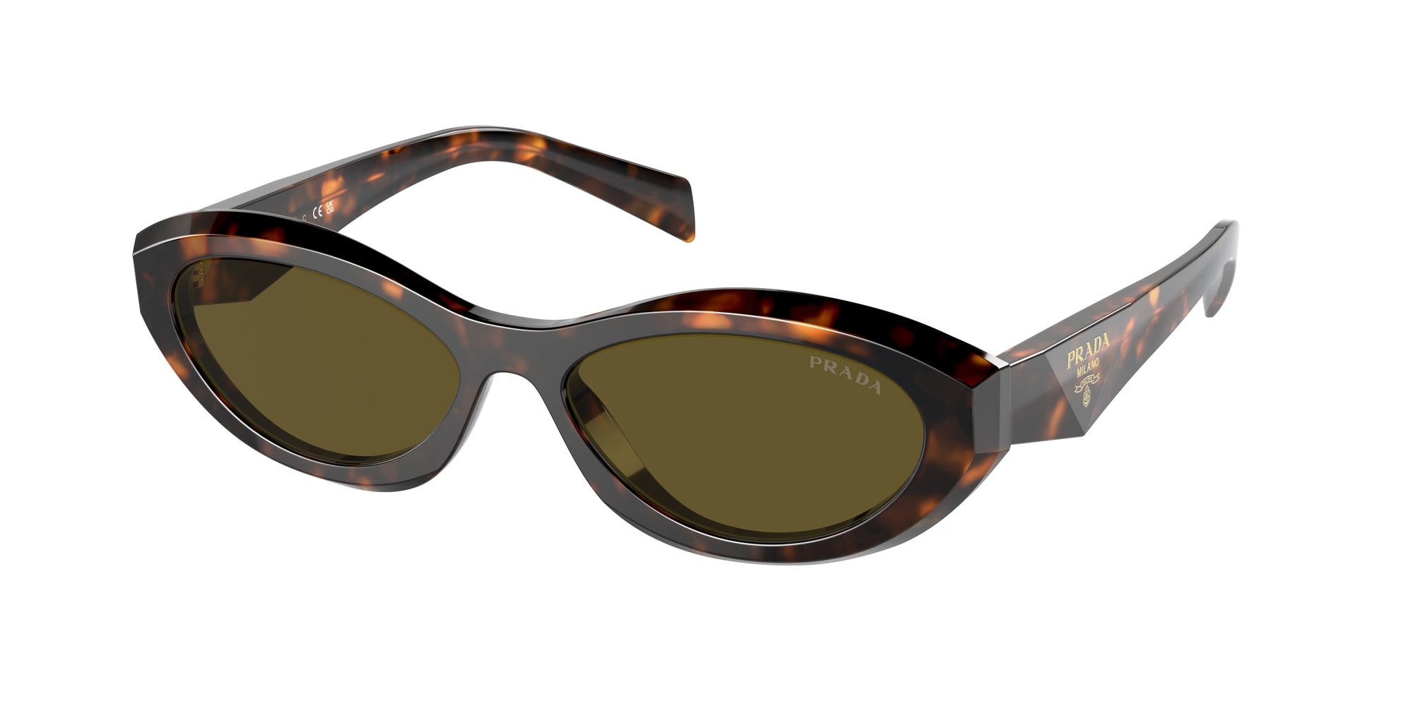 Prada Donna Prada PR 26ZS 14L09Z Occhiali da sole Acetato Verde Marrone Geometrica Normale