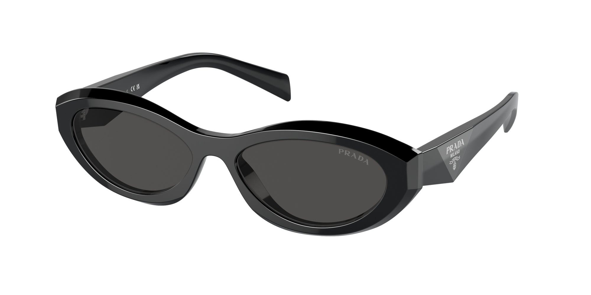 Prada Donna Prada PR 26ZS 16K08Z Occhiali da sole Acetato Nero Grigio Geometrica Normale