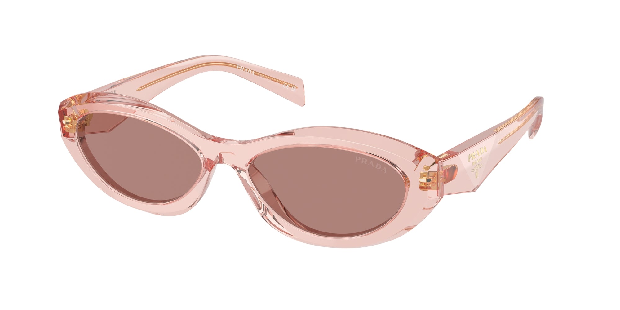 Prada Donna Prada PR 26ZS 19Q10D Occhiali da sole Acetato Rosa Marrone Geometrica Normale