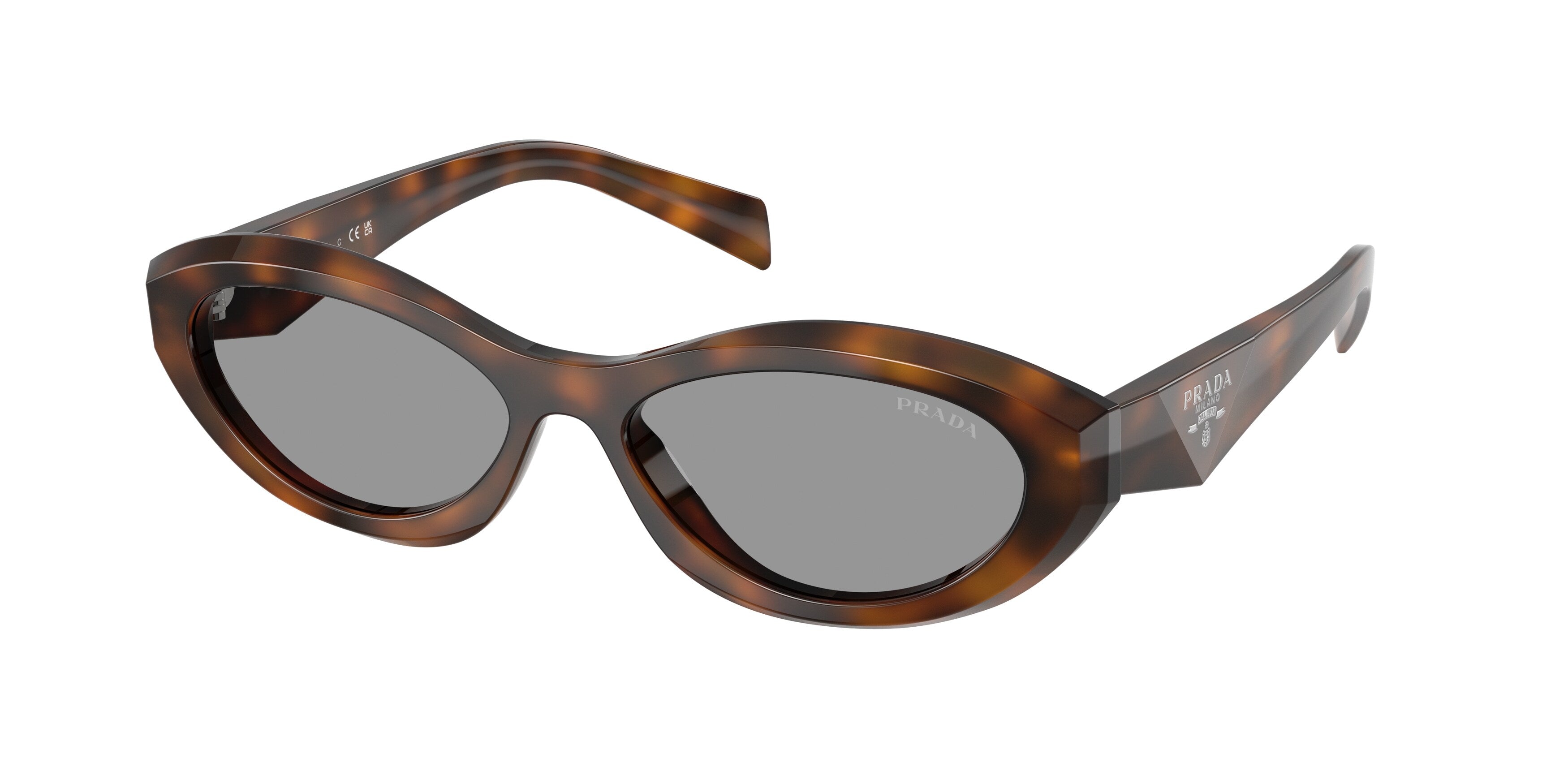 Prada Donna Prada PR 26ZS 20D50Q Occhiali da sole Acetato Havana Grigio Geometrica Normale