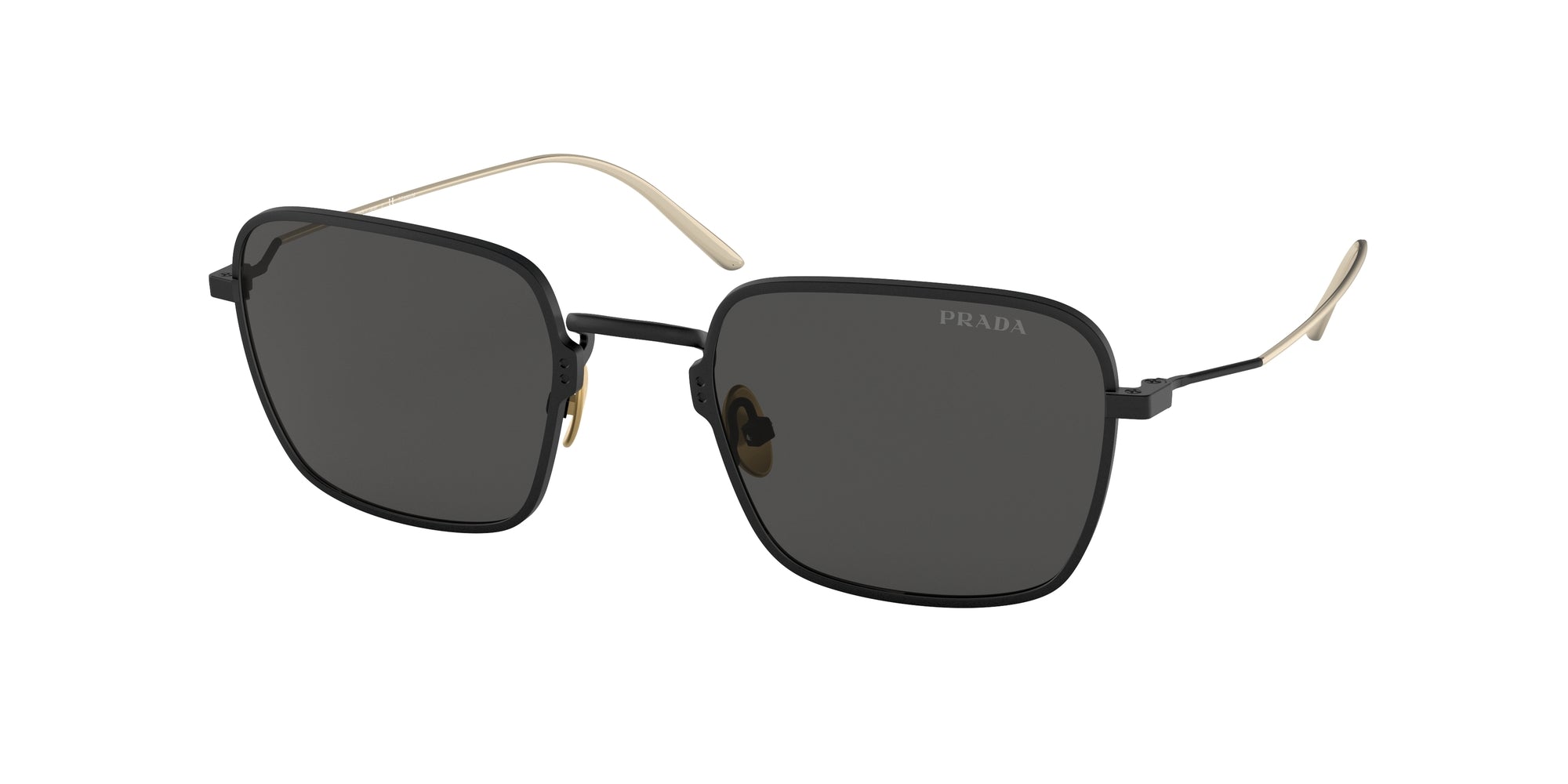 Prada Donna Prada PR 54WS 04Q5S0 Occhiali da sole Titanio Nero Grigio Squadrata Normale