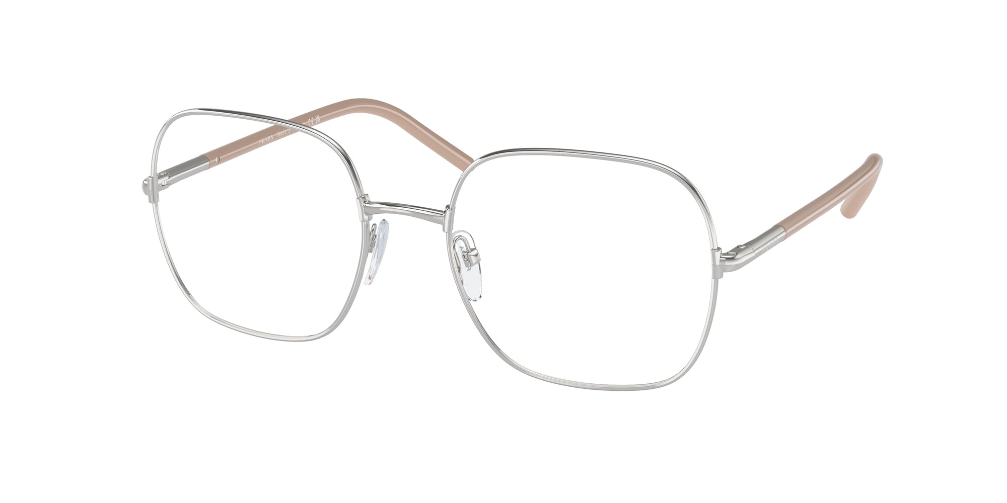 Prada Donna Prada PR 56WV 1BC1O1 Montature da vista Metallo Argento Trasparente Squadrata Normale