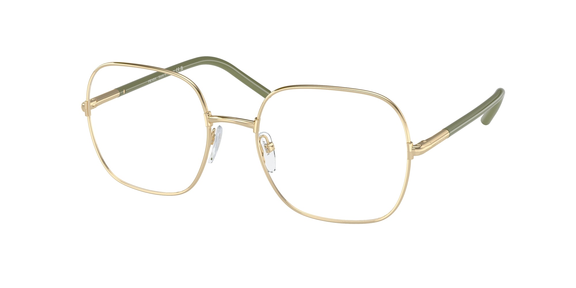 Prada Donna Prada PR 56WV ZVN1O1 Montature da vista Metallo Oro Trasparente Squadrata Normale