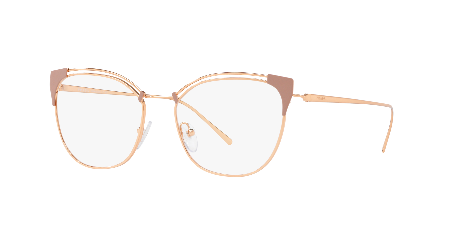 Prada Donna Prada PR 62UV CONCEPTUAL YEP1O1 Montature da vista Metallo Rosa Trasparente Cat Eye Normale
