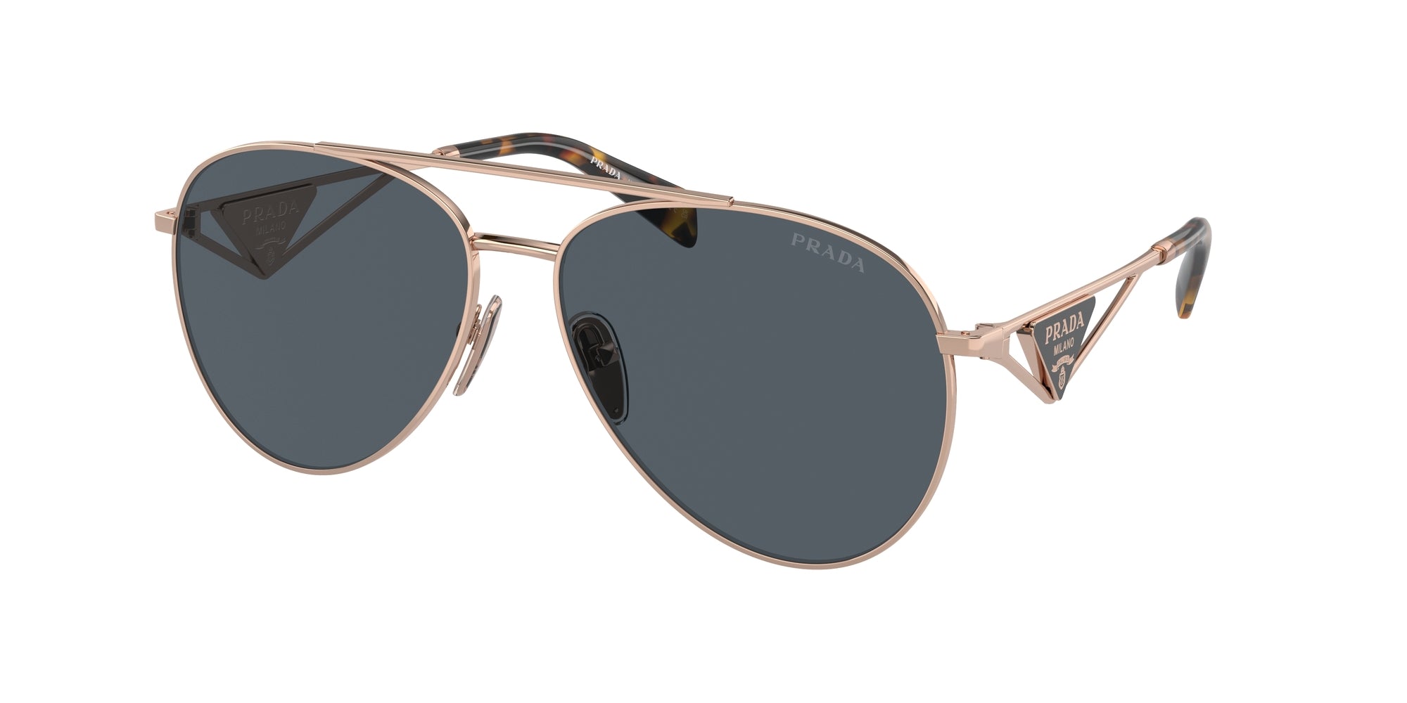 Prada Donna Prada PR 73ZS SVF09T Occhiali da sole Acciaio Oro Grigio Pilot Normale Prada Donna Prada PR 73ZS SVF09T Occhiali da sole Acciaio Oro Grigio Pilot Normale