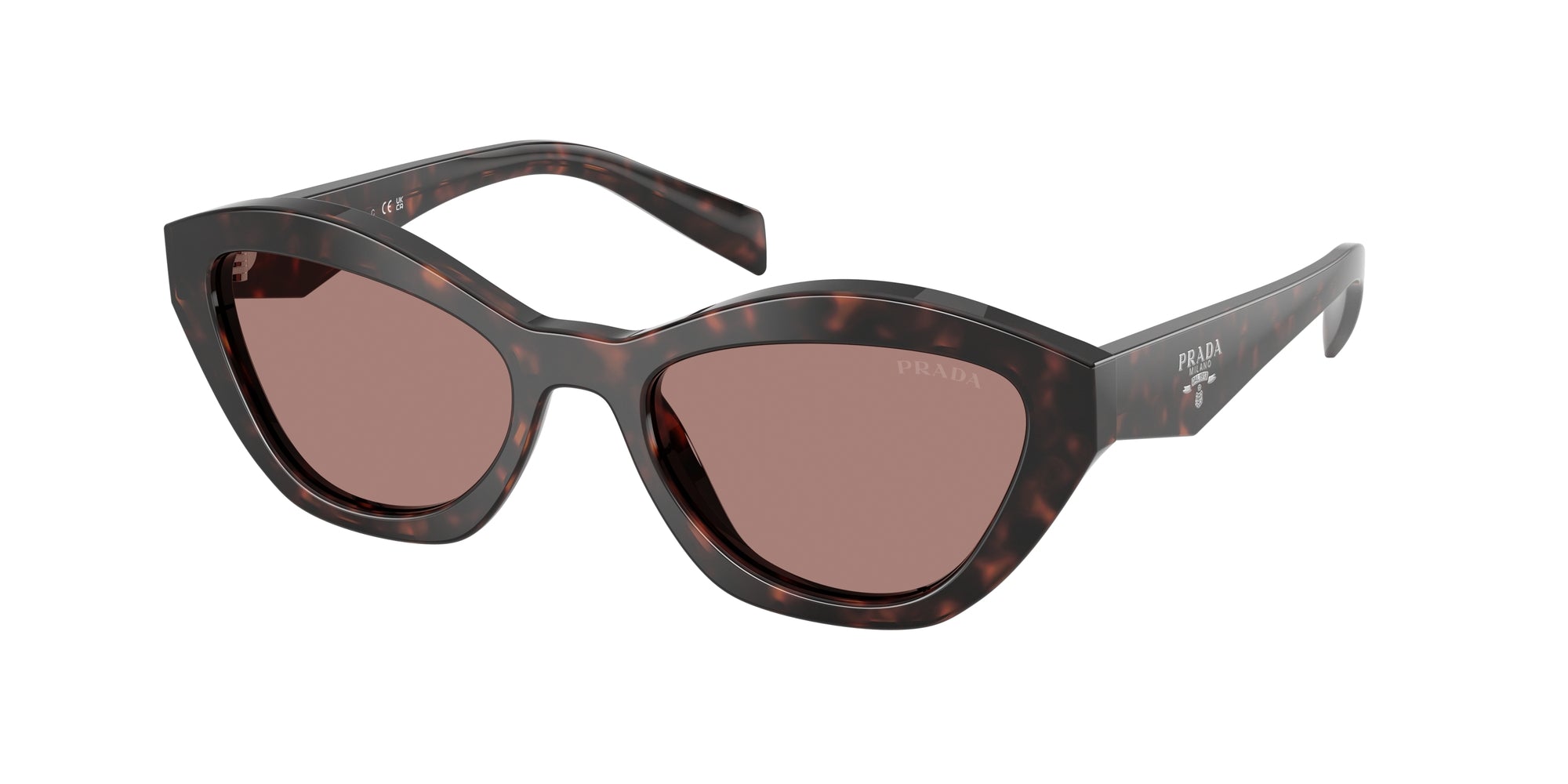 Prada Donna Prada PR A02S 17N60B Occhiali da sole Acetato Tartaruga Marrone Farfalla Normale