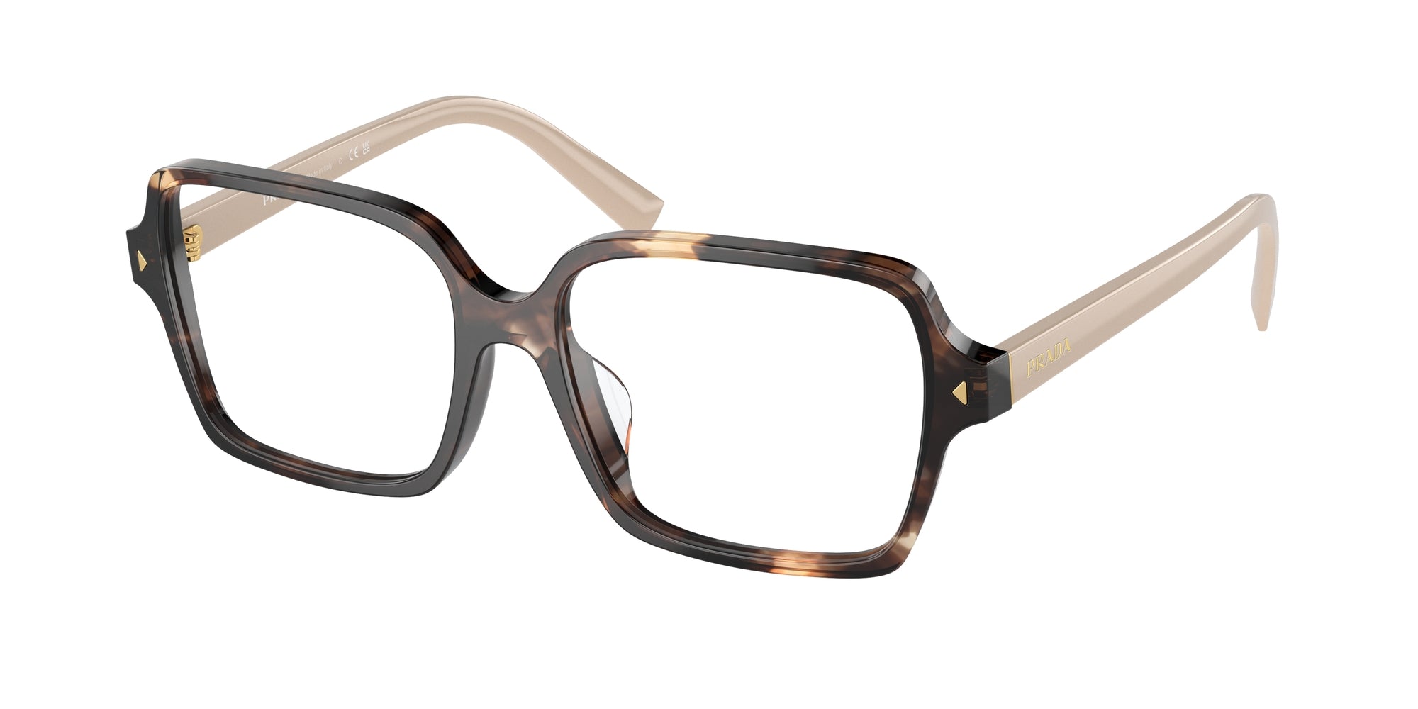 Prada Donna Prada PR A02V 07R1O1 Montature da vista Acetato Marrone Pillow Normale