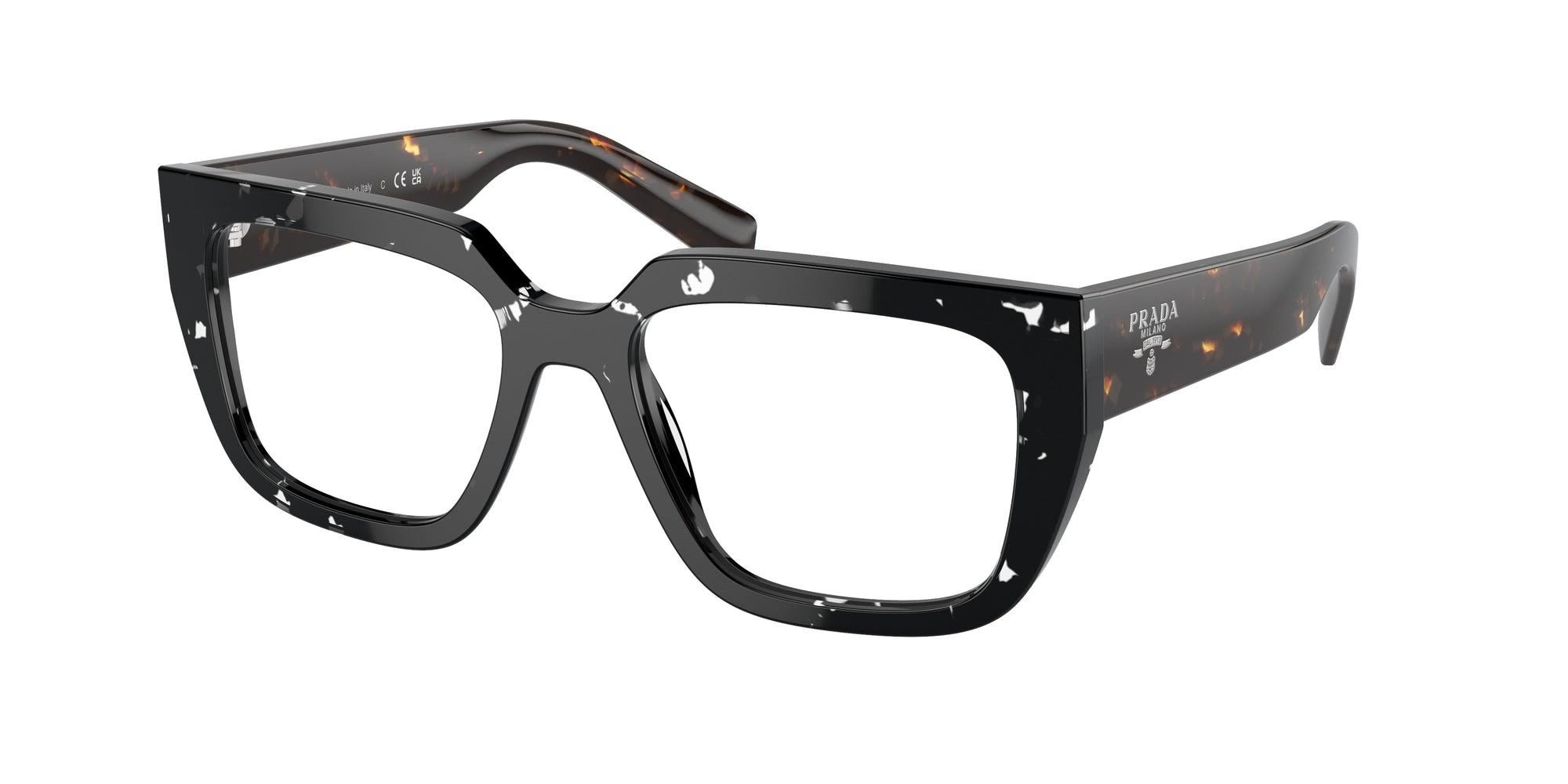 Prada Donna Prada PR A03V 15O1O1 Montature da vista Acetato Marrone Geometrica Normale Prada Donna Prada PR A03V 15O1O1 Montature da vista Acetato Marrone Geometrica Normale