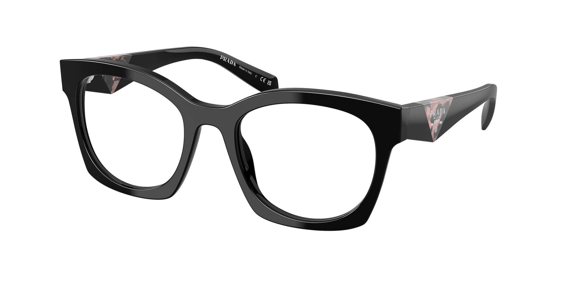 Prada Donna Prada PR A05V 27A1O1 Montature da vista Acetato Nero Geometrica Normale