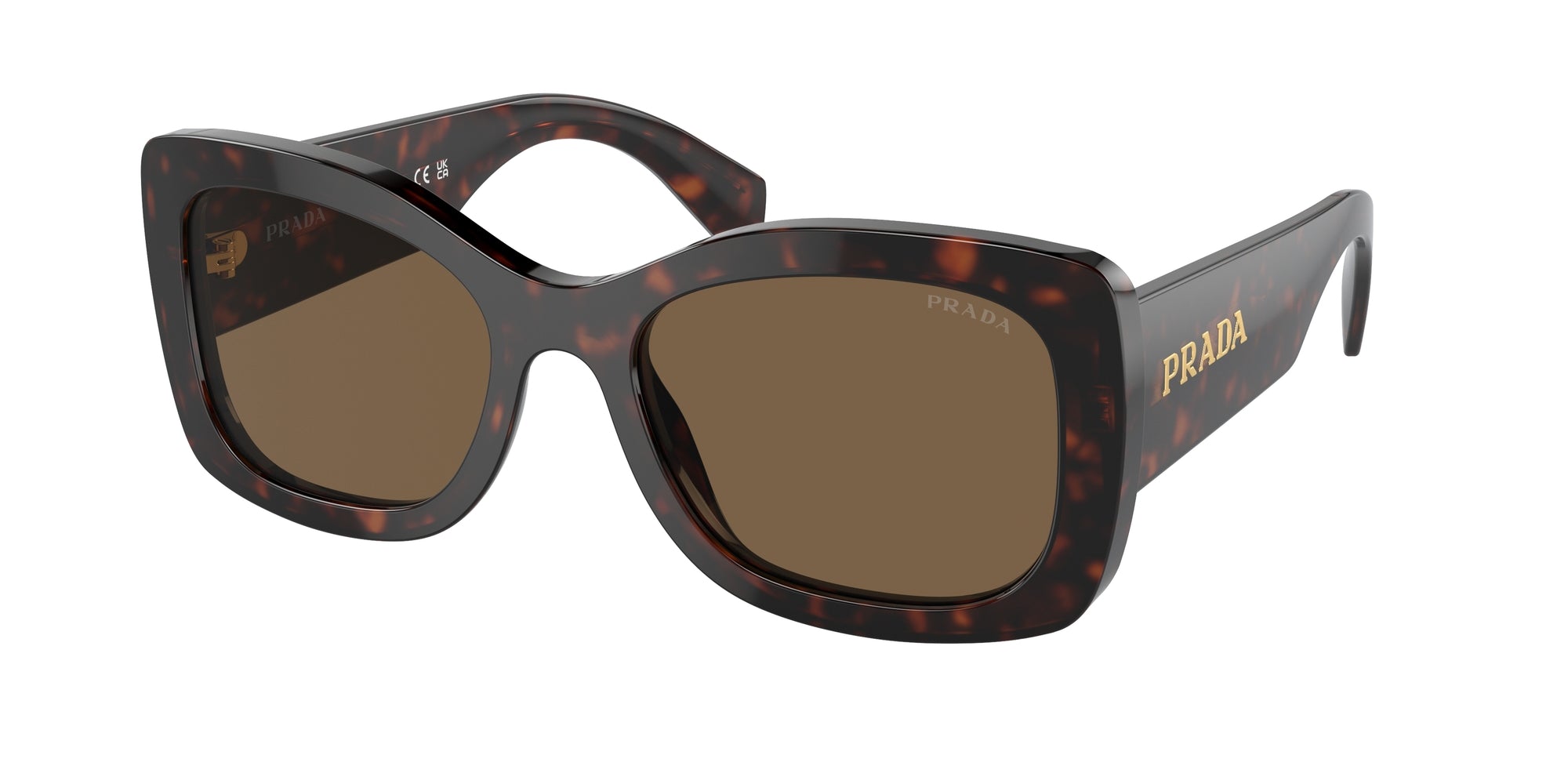 Prada Donna Prada PR A08S 16N5Y1 Occhiali da sole Acetato Marrone Marrone Rotonda Normale Prada Donna Prada PR A08S 16N5Y1 Occhiali da sole Acetato Marrone Marrone Rotonda Normale