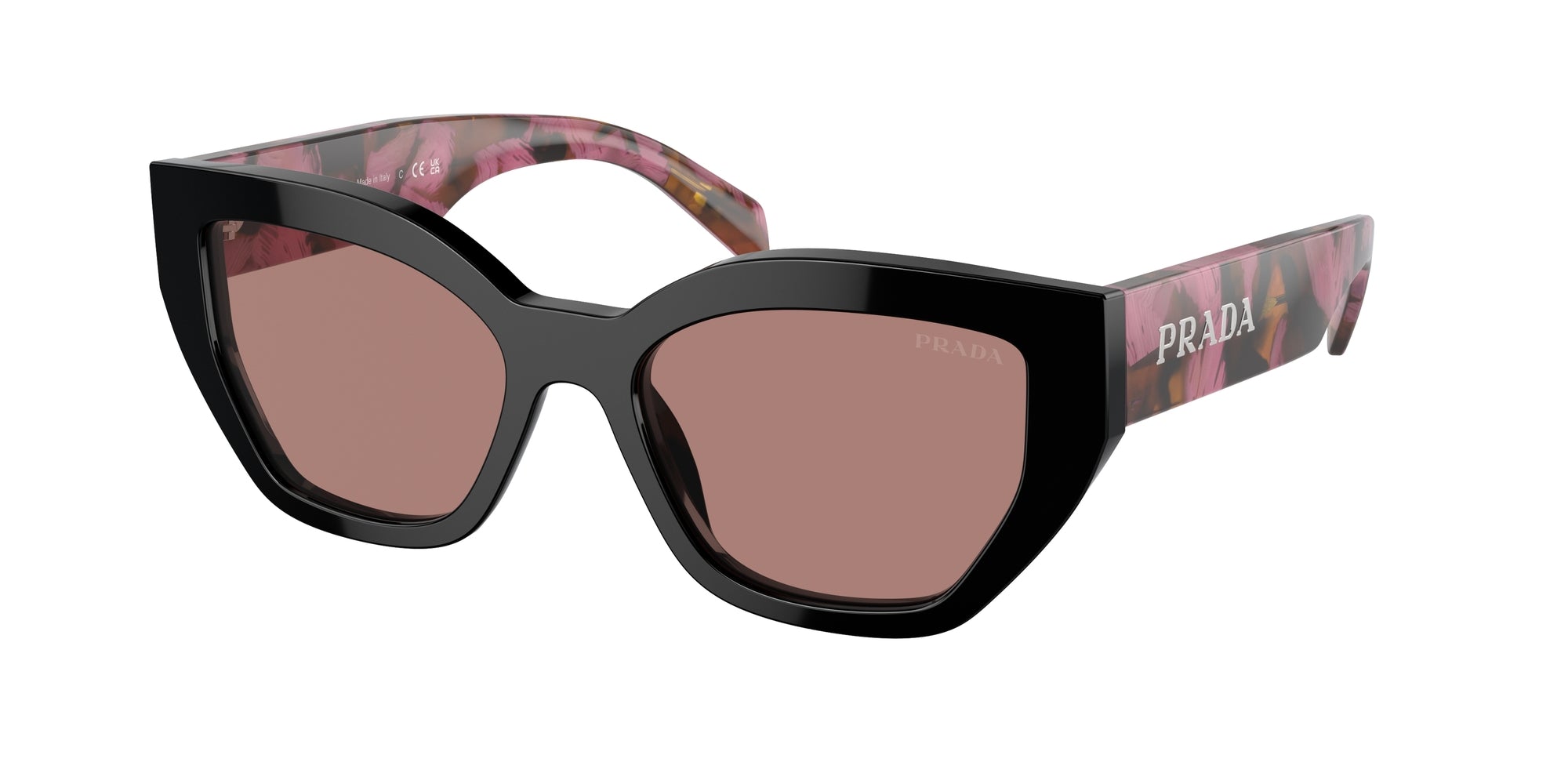 Prada Donna Prada PR A09S 12O10D Occhiali da sole Acetato Viola Marrone Farfalla Normale Prada Donna Prada PR A09S 12O10D Occhiali da sole Acetato Viola Marrone Farfalla Normale
