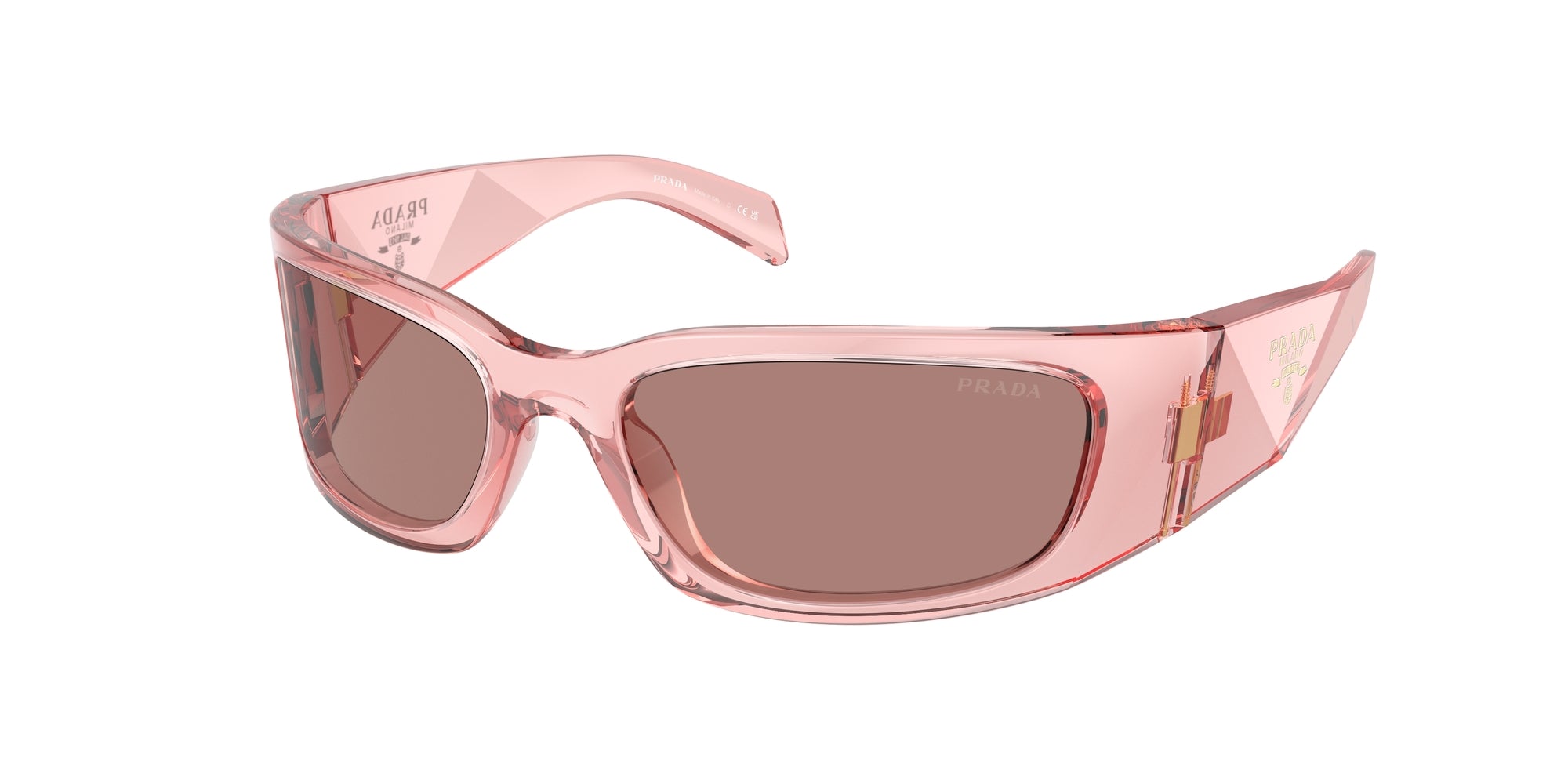Prada Donna Prada PR A14S 19Q10D Occhiali da sole Acetato Rosa Marrone Farfalla Normale