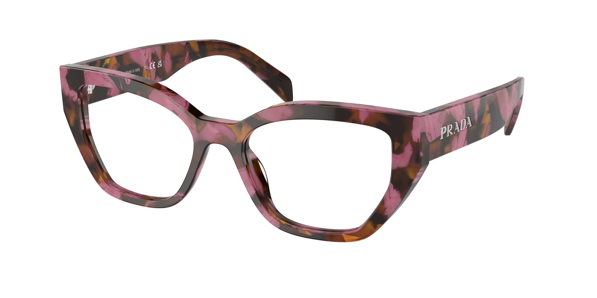 Prada Donna Prada PR A16V 18N1O1 Montature da vista Acetato Marrone Trasparente Geometrica Normale Prada Donna Prada PR A16V 18N1O1 Montature da vista Acetato Marrone Trasparente Geometrica Normale