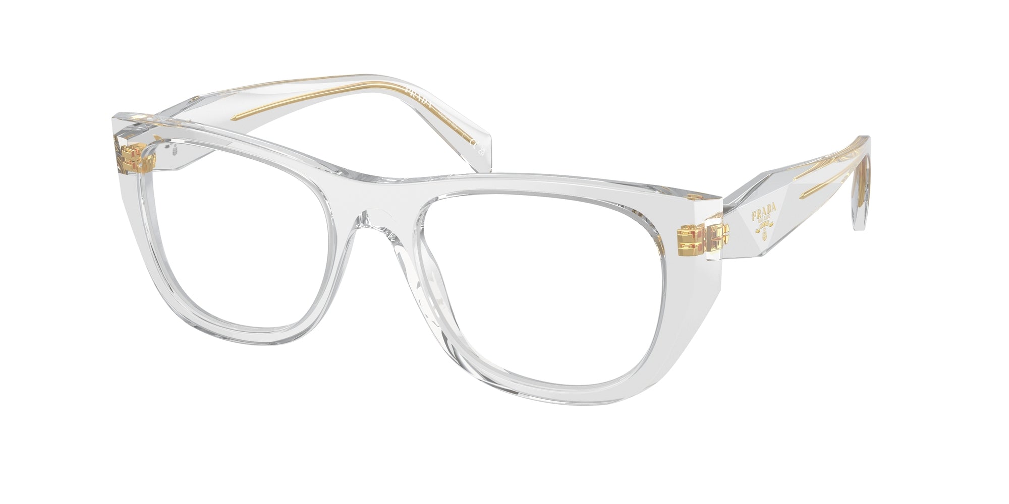 Prada Donna Prada PR A18V 12R1O1 Montature da vista Acetato Grigio Geometrica Normale